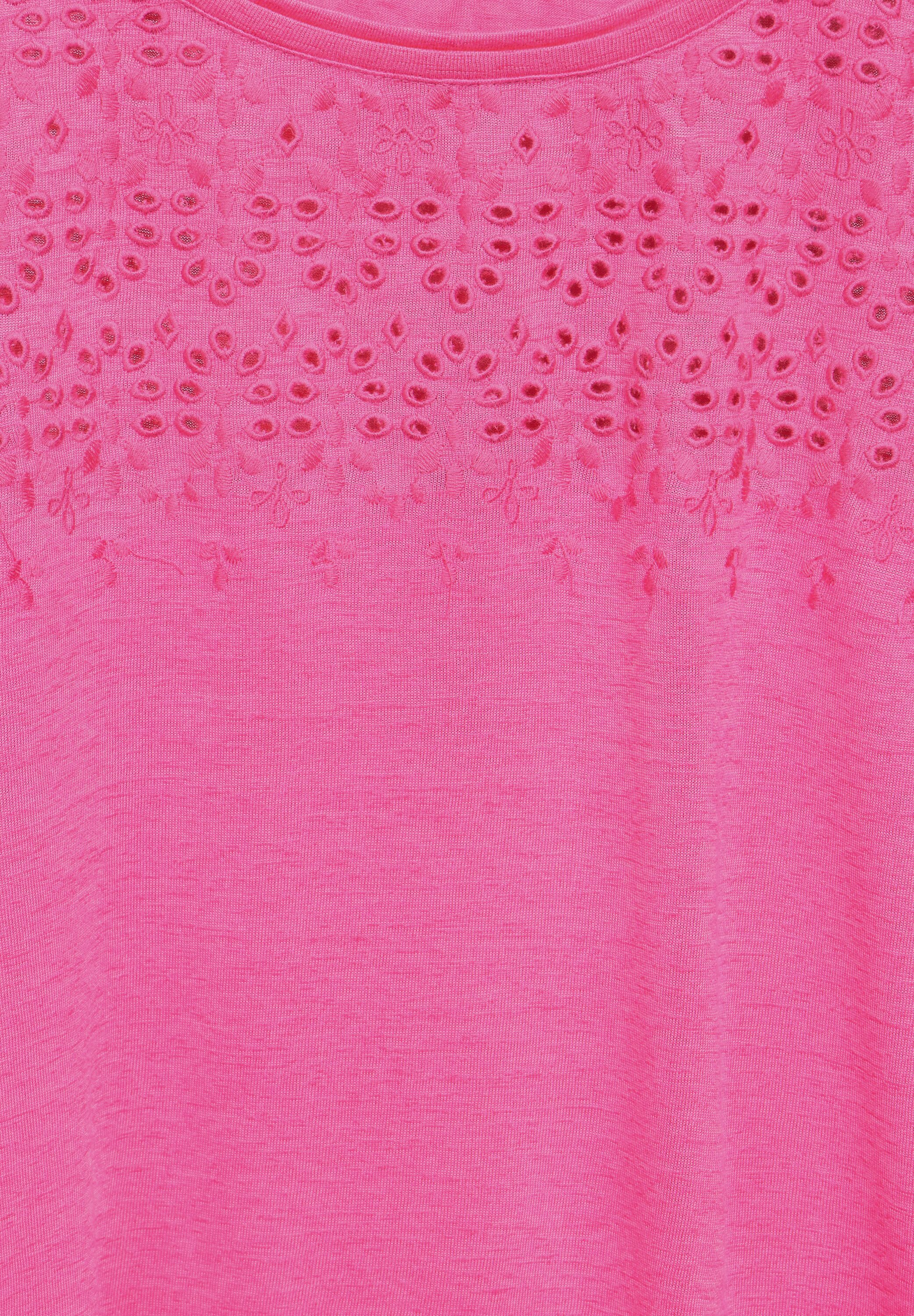 Cecil Shirt met korte mouwen met broderie anglaise