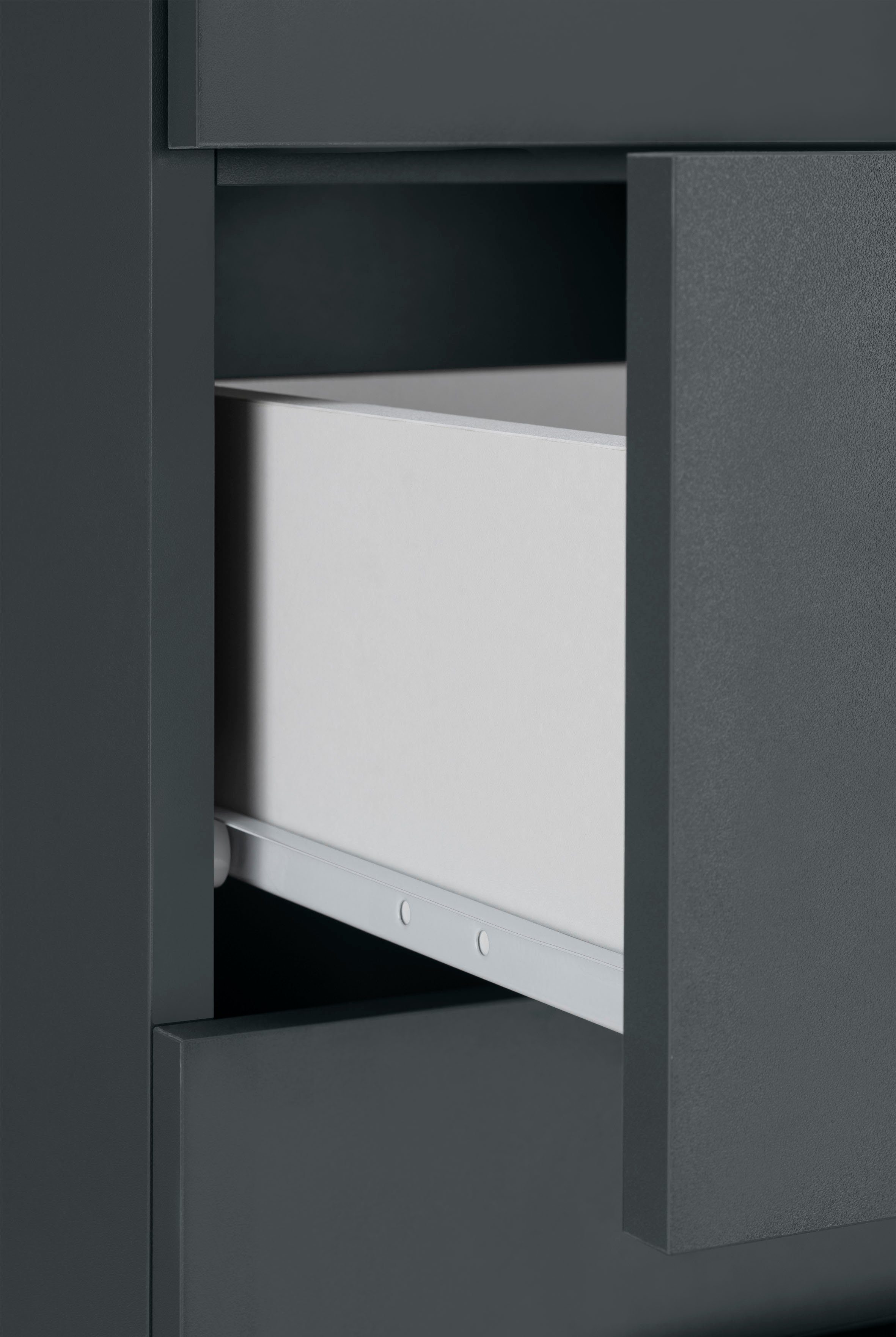 INOSIGN Halfhoge kast Skara verstelbare planken achter elke deur, breedte 38 cm, hoogte 130 cm