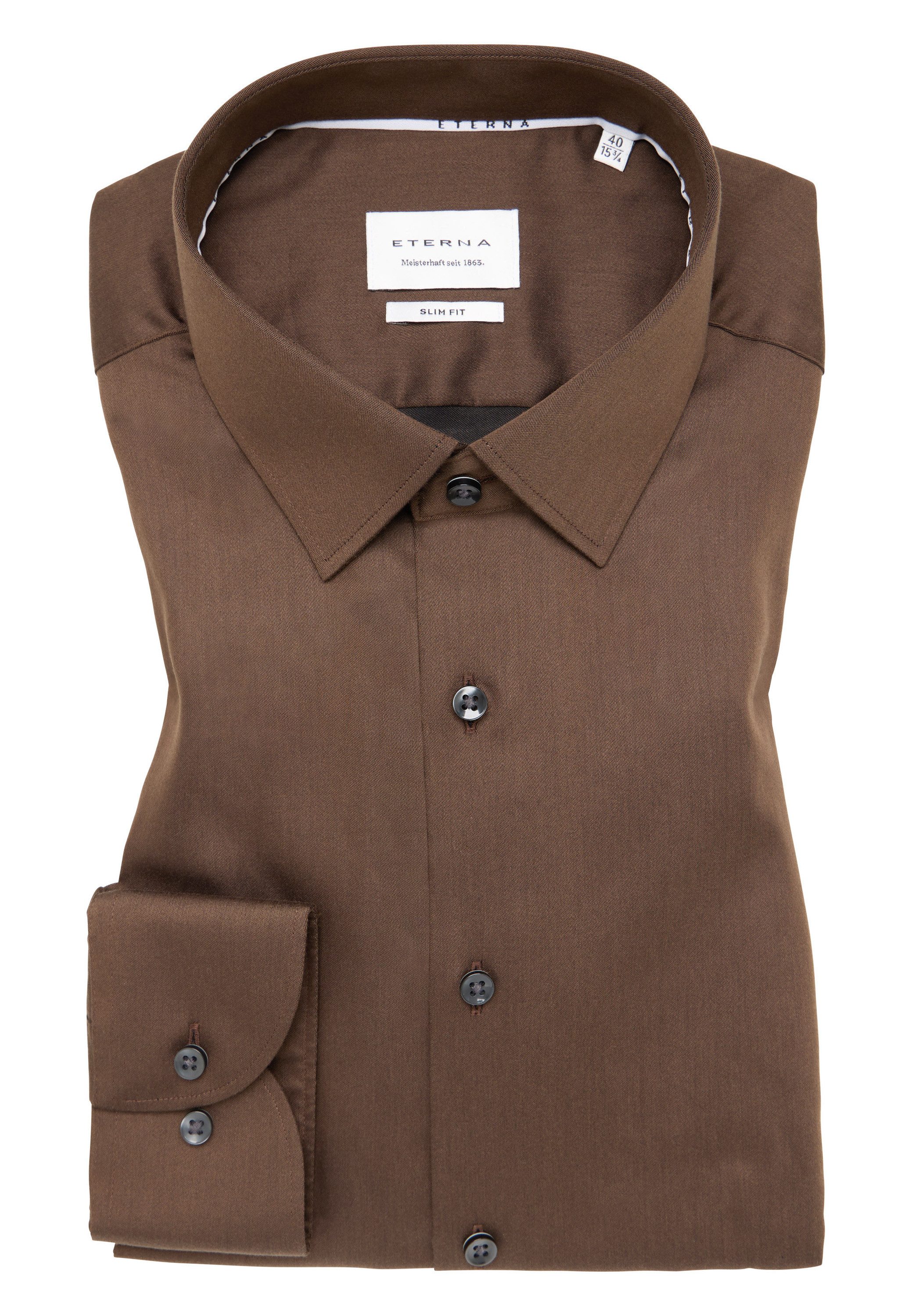 Eterna Overhemd met lange mouwen Slim fit NON IRON (strijkvrij)