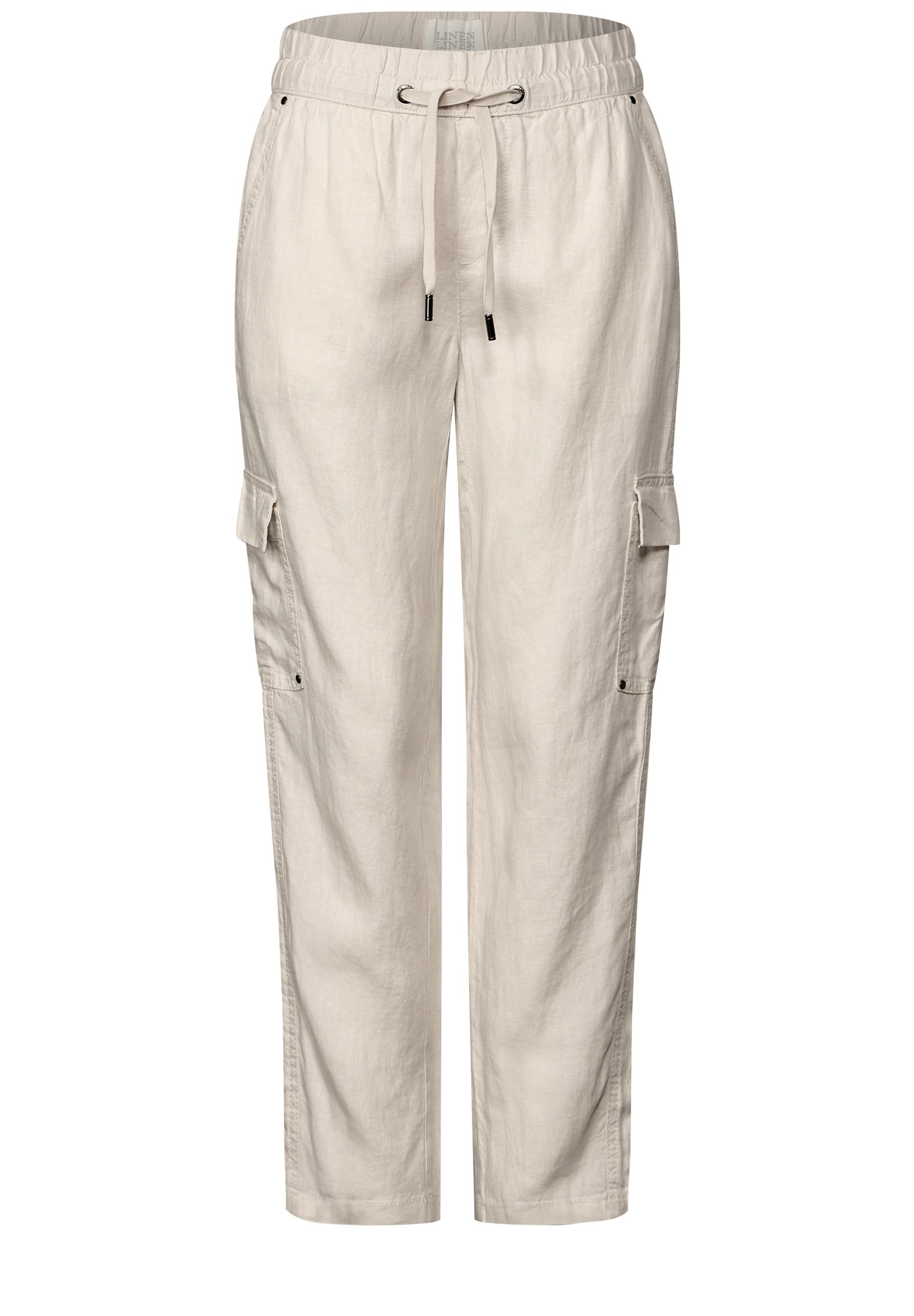 STREET ONE Linnen broek Style Bonny in cargo-look