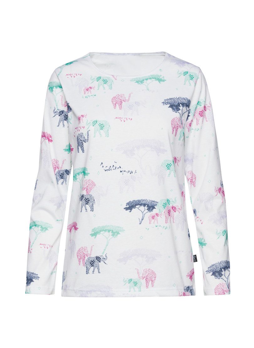 Trigema Pyjama TRIGEMA pyjama top met allover safari-print (1-delig)