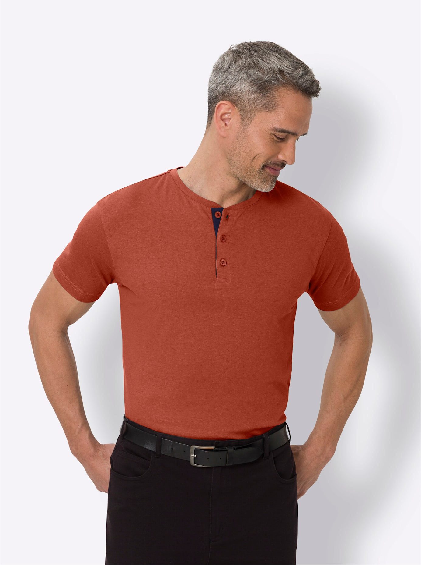 Classic Shirt met ronde hals (1-delig)