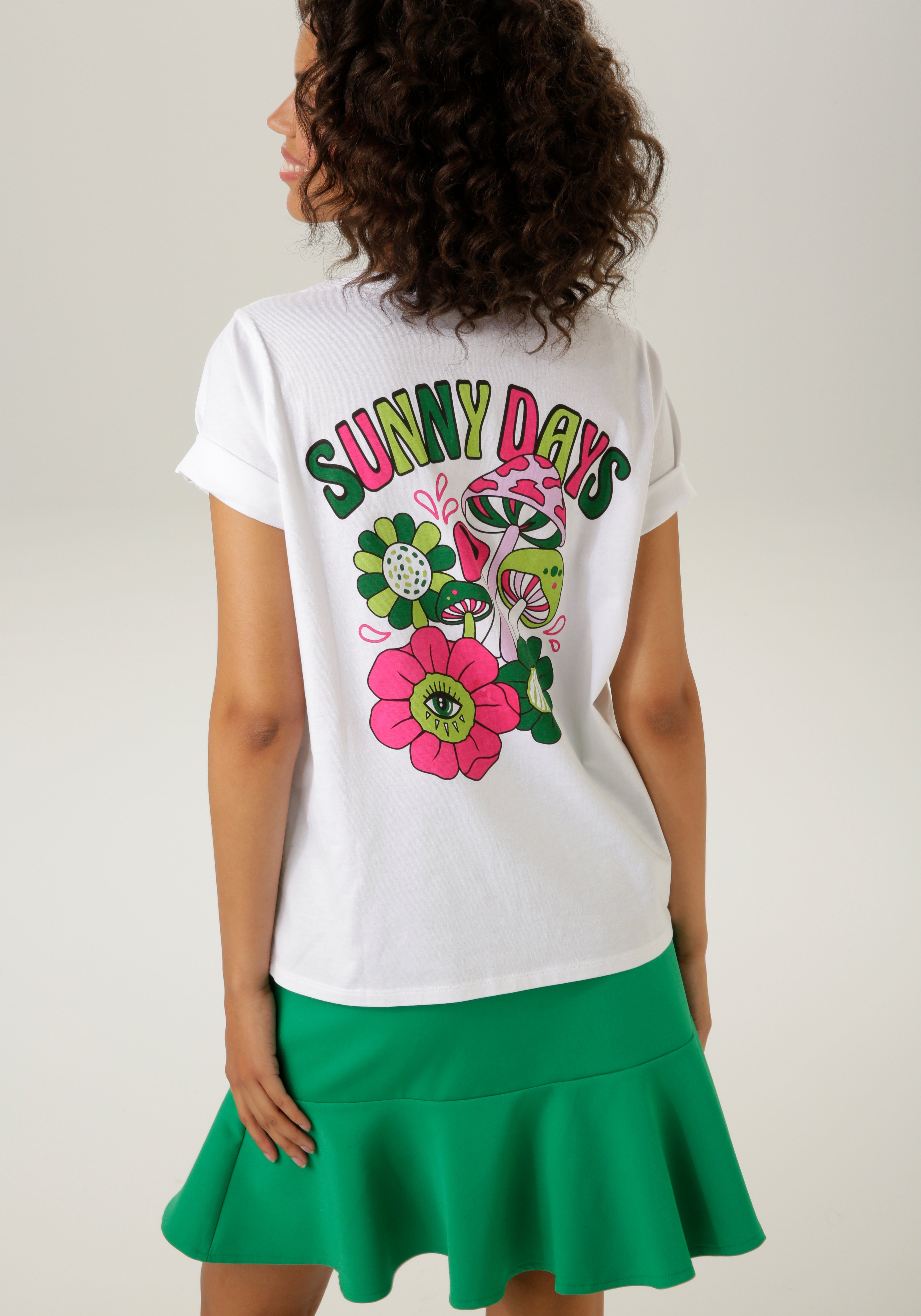 Aniston CASUAL T-shirt met fantasierijke bedrukte achterkant- nieuwe collectie
