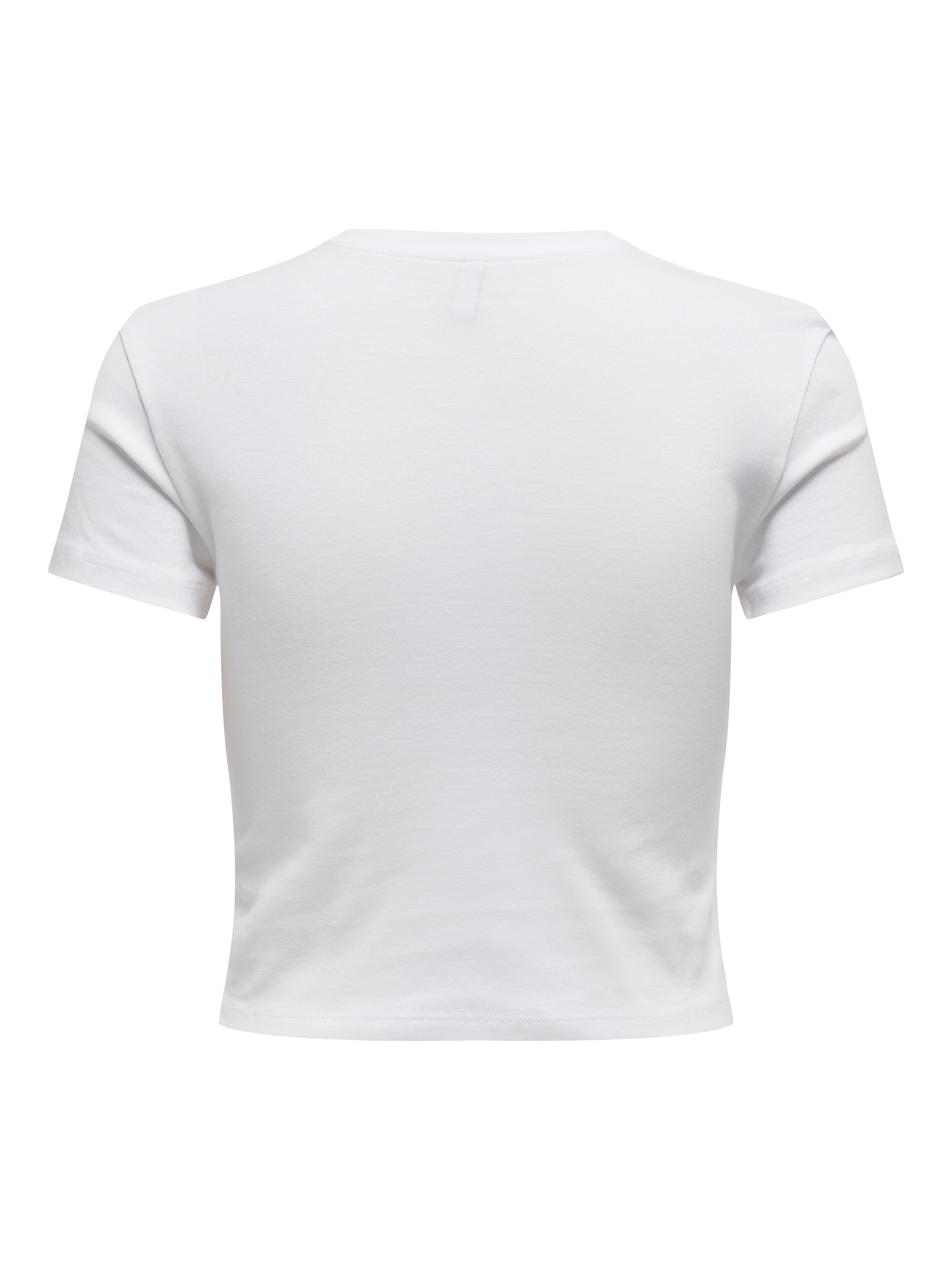 Only Shirt met korte mouwen ONLKIRA S/S BLING O-NECK SHORT TOP JRS
