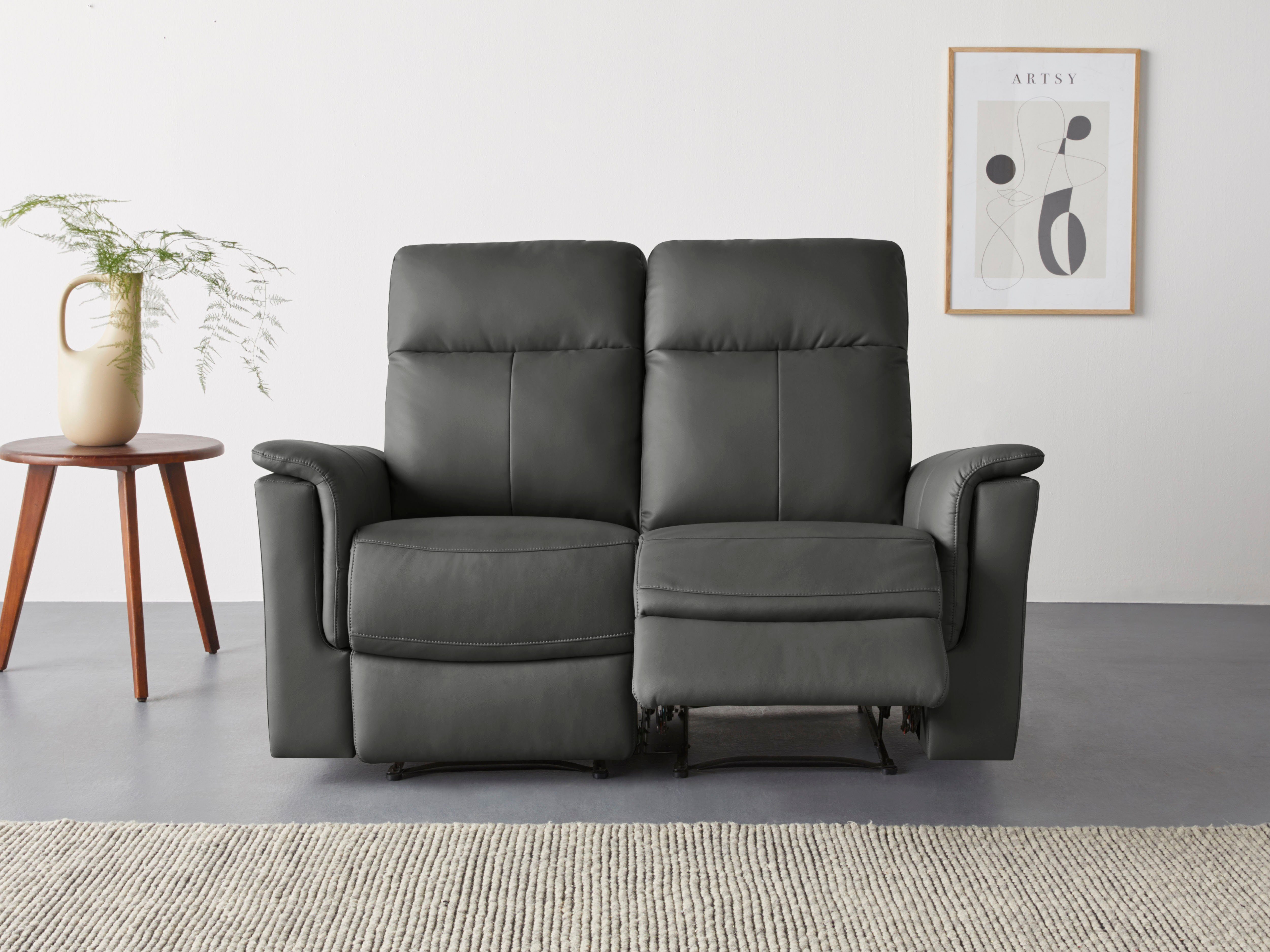 Home affaire 2-zitsbank Southbrook met handmatige en elektrische relaxfunctie grijs, 2-zitsbanken, Elektrische relaxfunctie