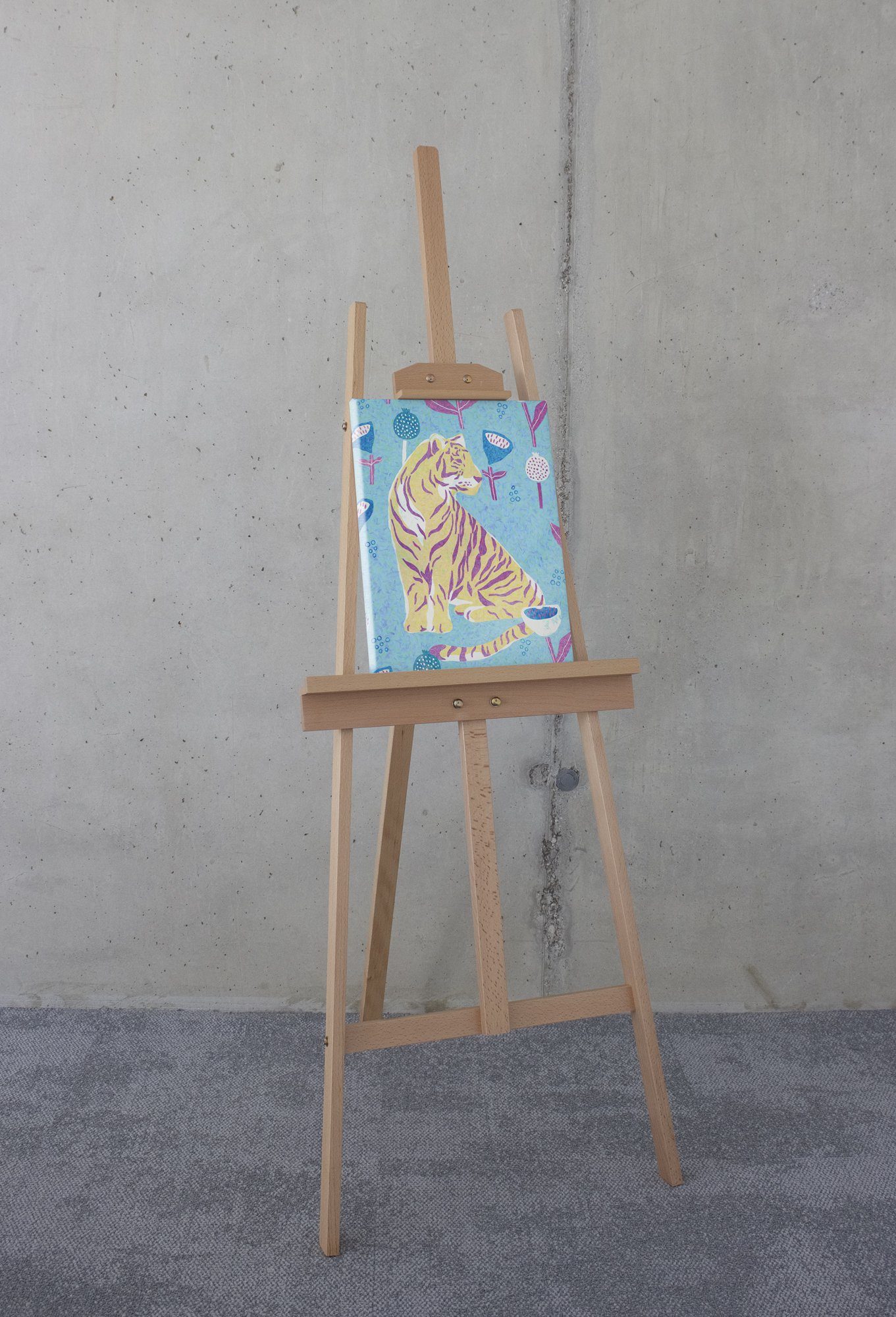 Komar Artprint op linnen Vegan Tiger - Afmeting 30 x 40 cm (1 stuk)