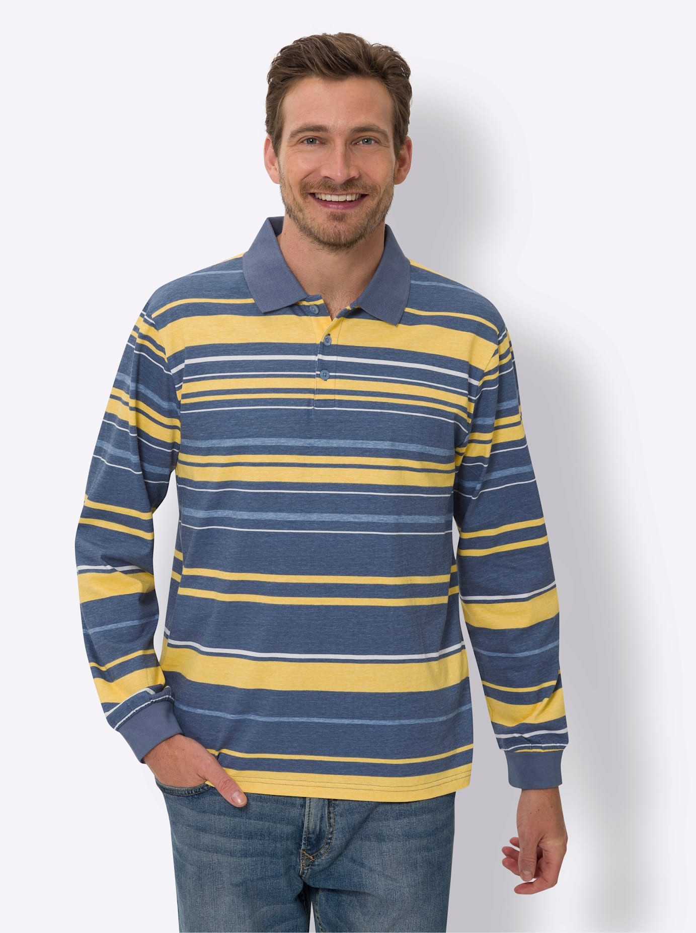 Classic Poloshirt met lange mouwen (1-delig)