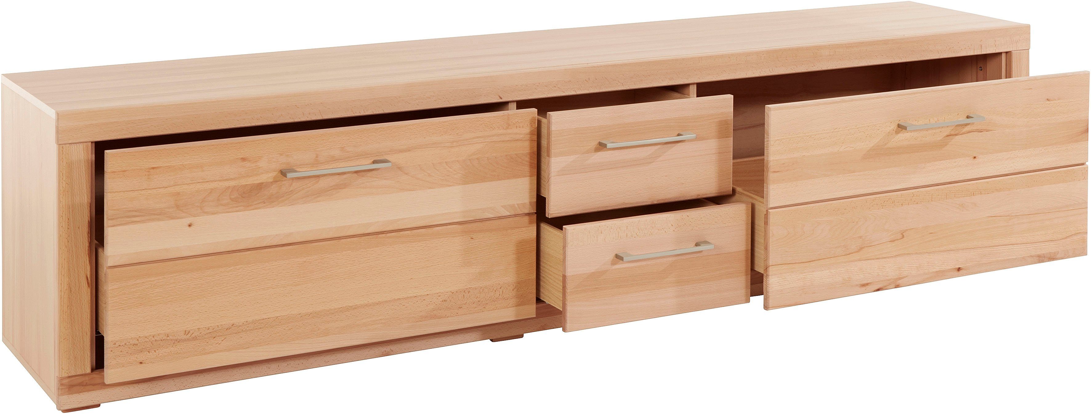 VOGL Möbelfabrik Tv-meubel 1237 Massief houten front, breedte ca. 211 cm, met soft-close functie