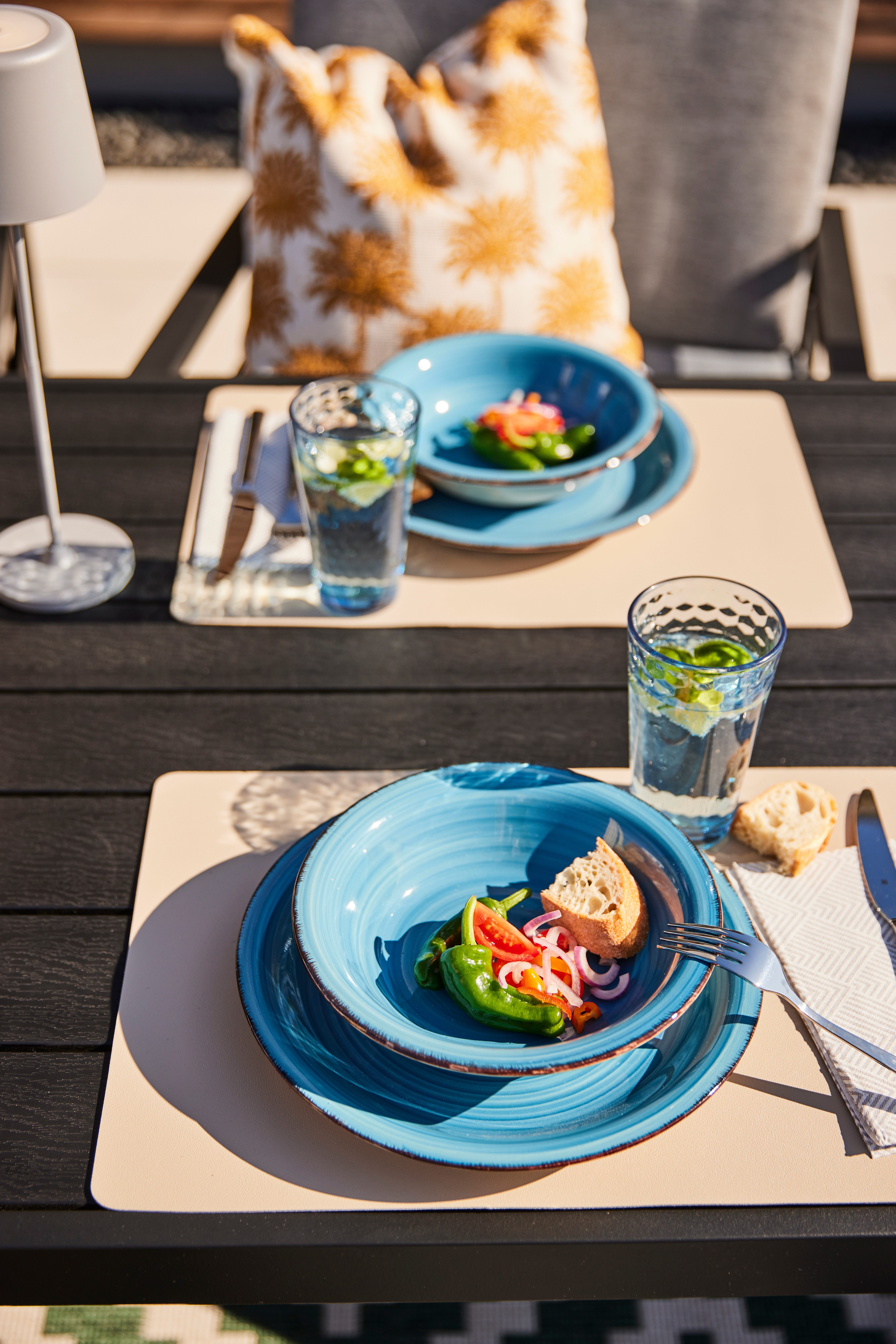 Home affaire Eetservies Bordenset, servies Bel tempo rustieke hout-look met spiraaldecoratie, 12 delen, voor 6 personen (set, 12-delig)