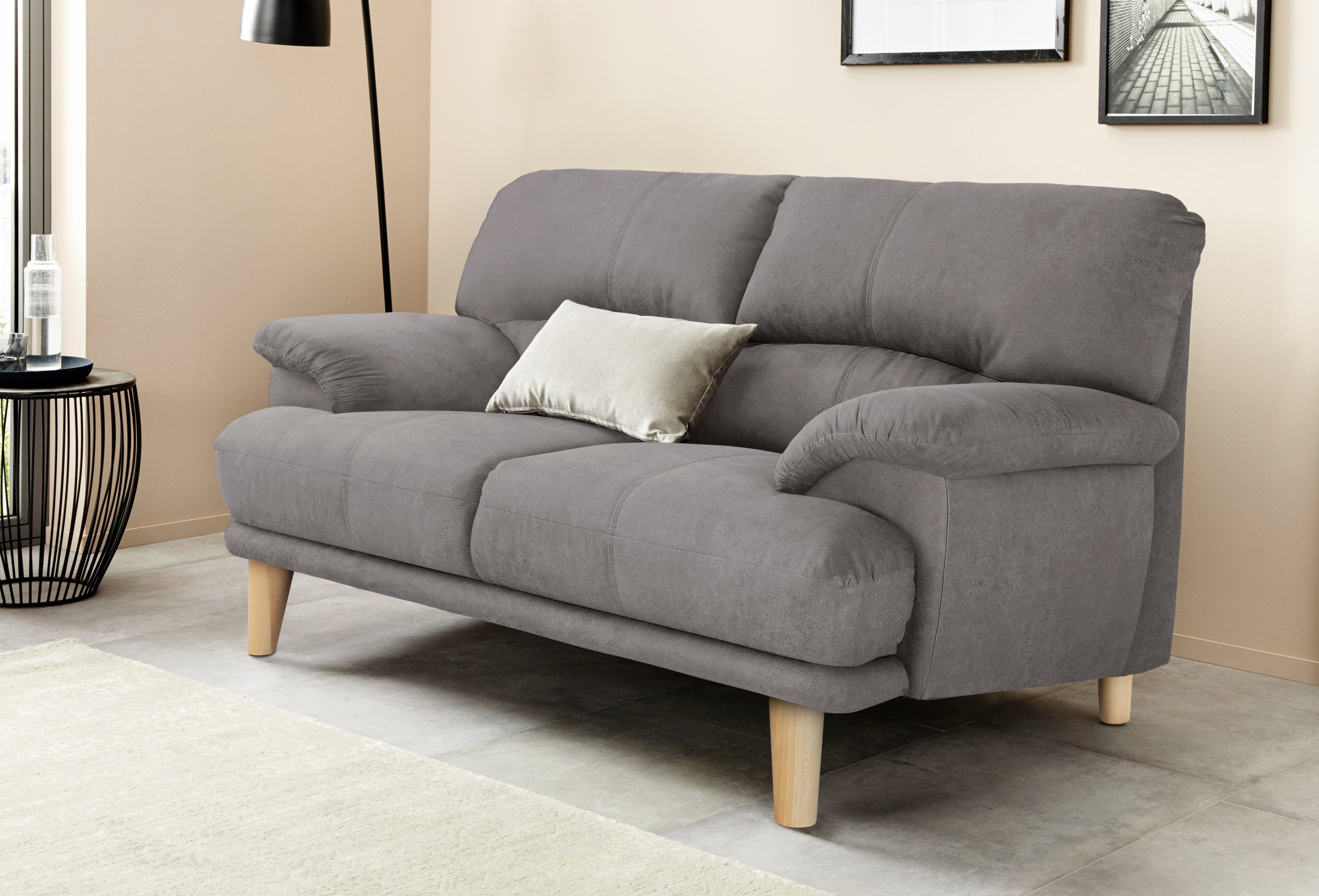 TRENDMANUFAKTUR 2-zitsbank Cecilia, Italiaans design, geweldige details hoog zitcomfort en extra comfortabele armleuningen