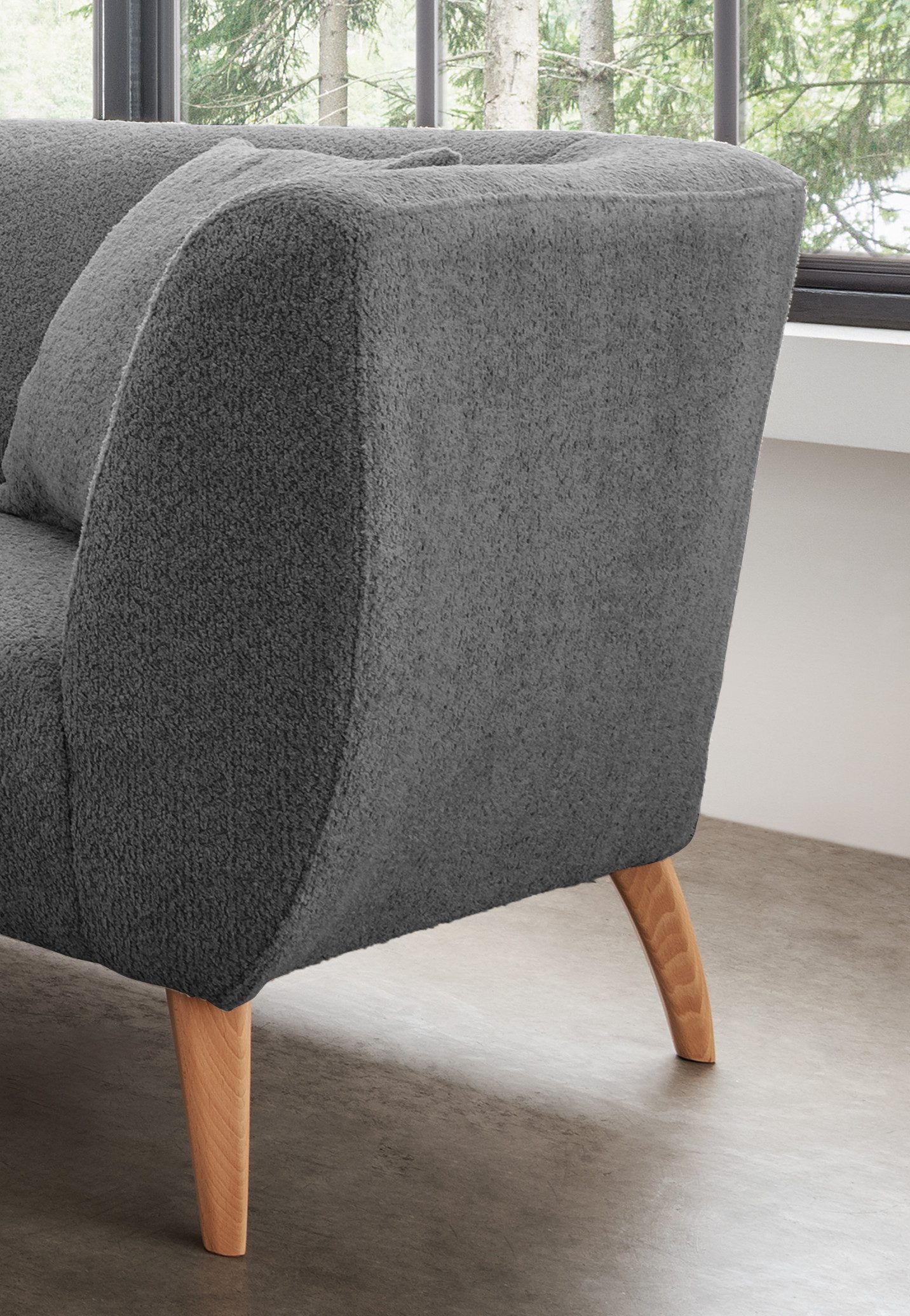 INOSIGN 3-zitsbank twee verschillende pootkleuren naar keuze