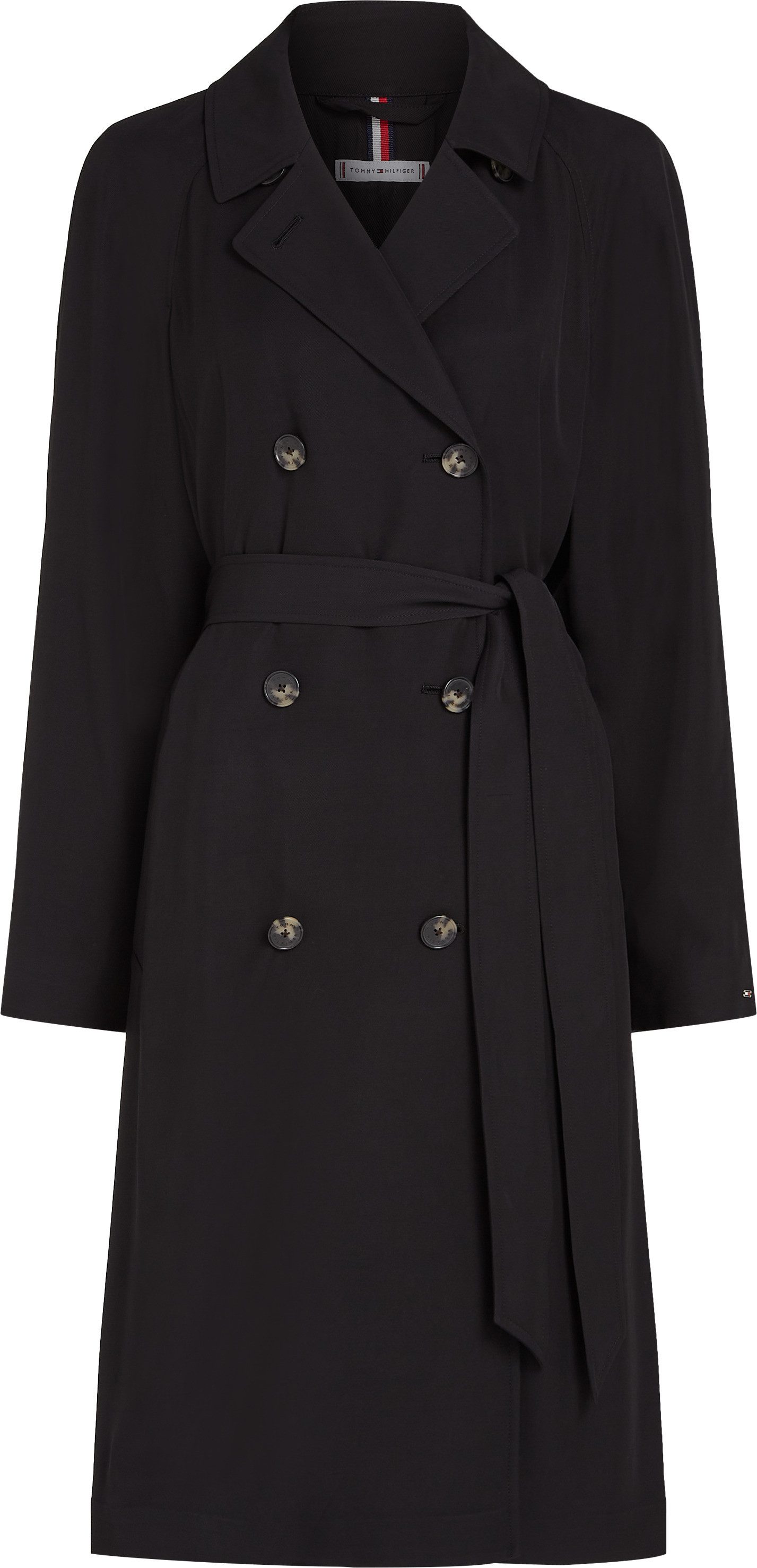 Tommy Hilfiger Trenchcoat ESSENTIAL FLUID TRENCH met riem, met rugpas, met raglanmouwen