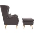 guido maria kretschmer homeliving fauteuil sallito de kleinere versie van "salla", in 6 stofkwaliteiten, fauteuil bxdxh: 76x85x109 cm, overtrekstof ook in luxe-microvezel in imitatiebont-look grijs