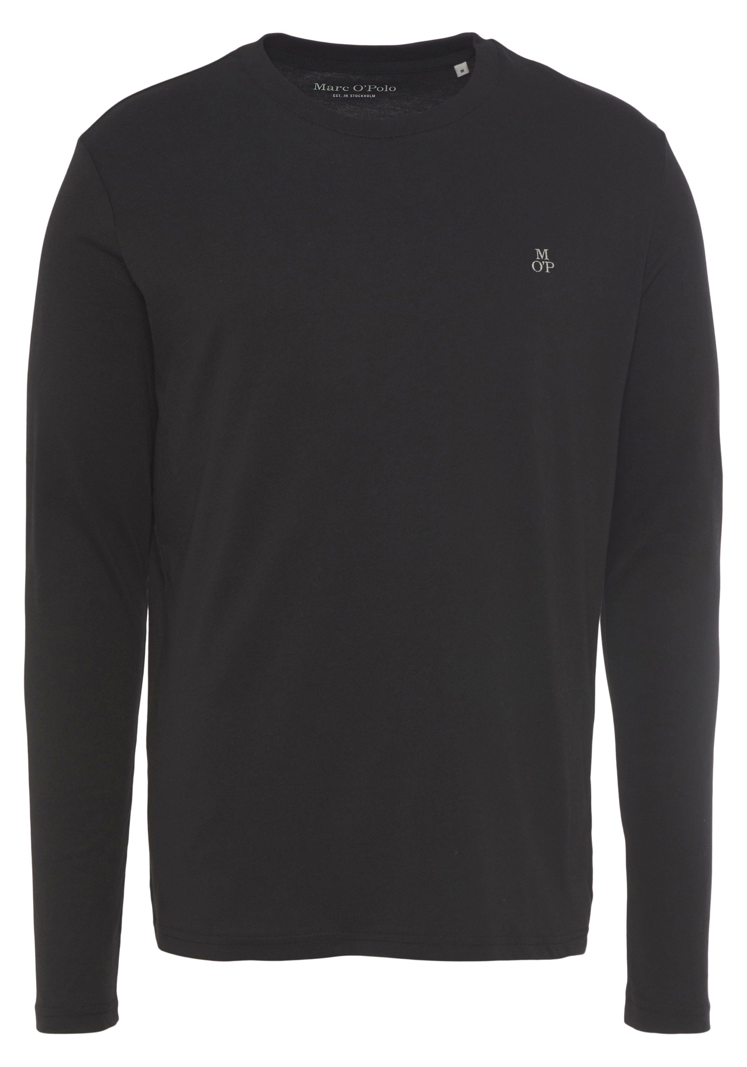 Marc O'Polo Shirt met lange mouwen met subtiele logo-print aan de voorkant