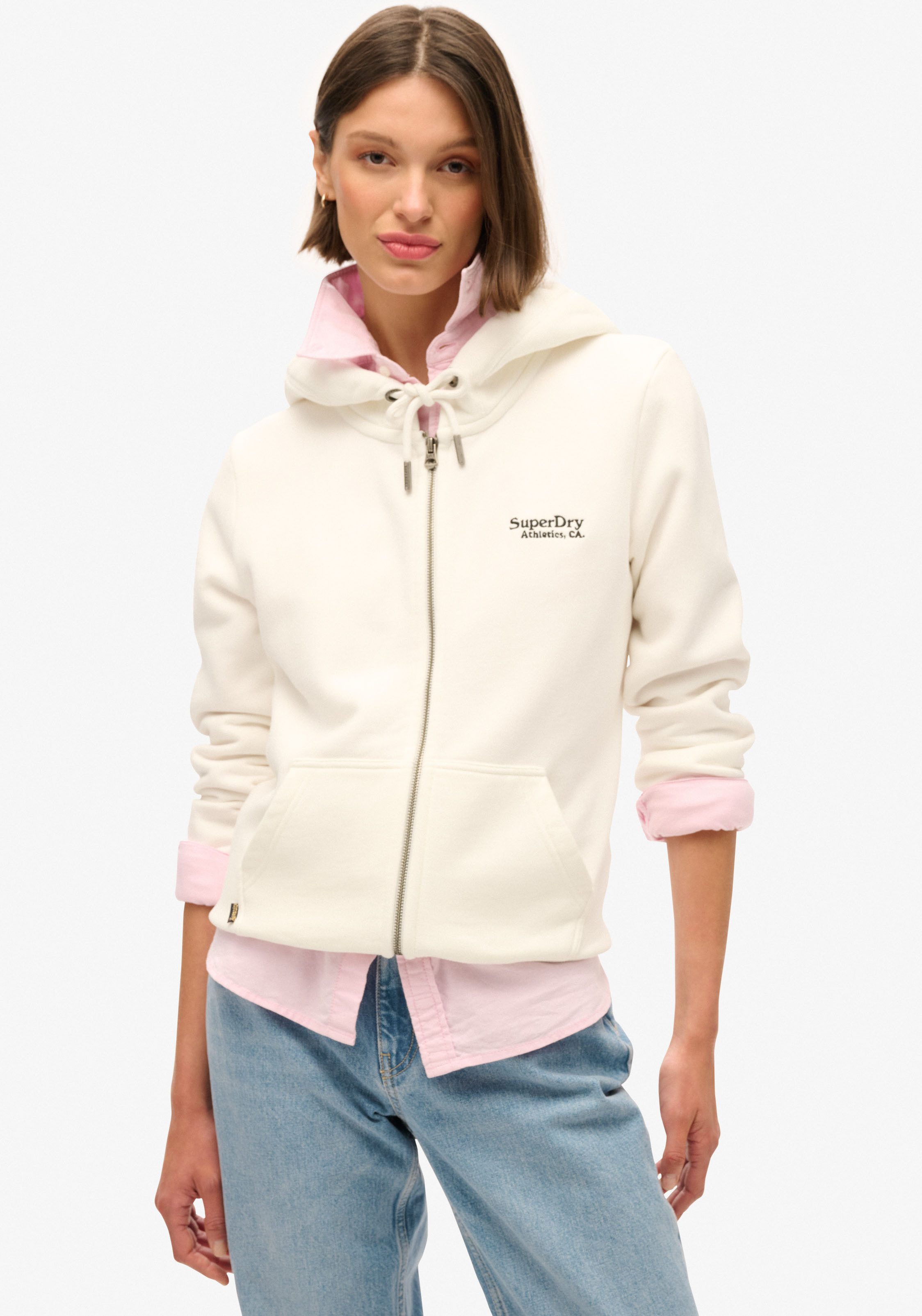 Superdry Capuchonsweatvest ESSENTIAL LOGO ZIP HOODIE