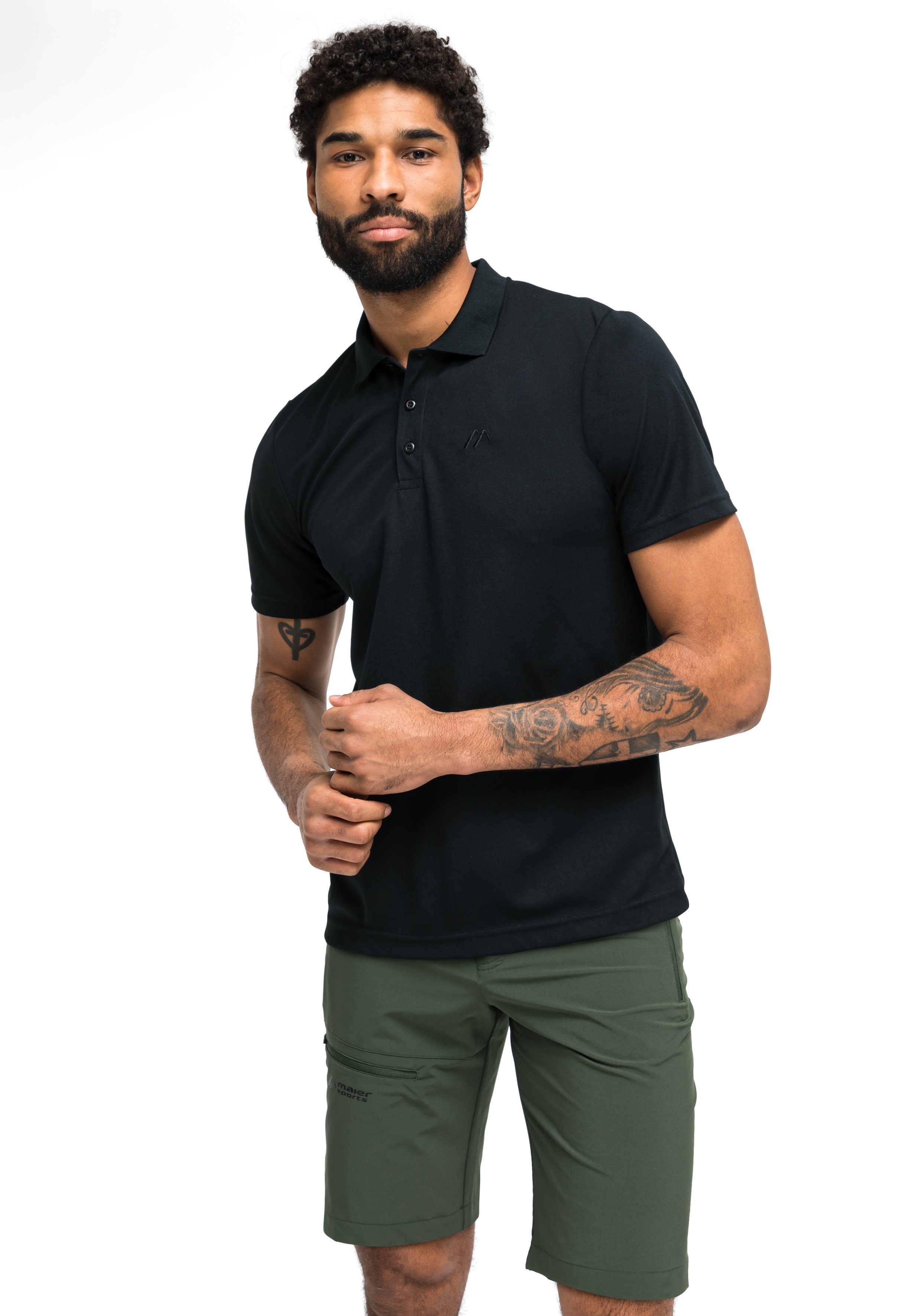 Maier Sports Functioneel shirt Ulrich Heren poloshirt, korte mouw vrijetijdsshirt met overhemdkraag, regular fit