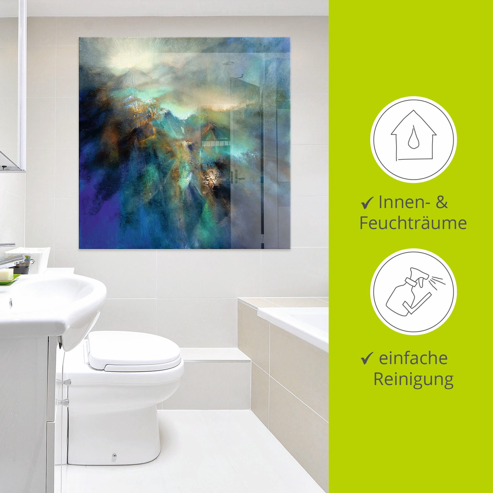 Artland Print op glas Boven alle pieken in verschillende maten