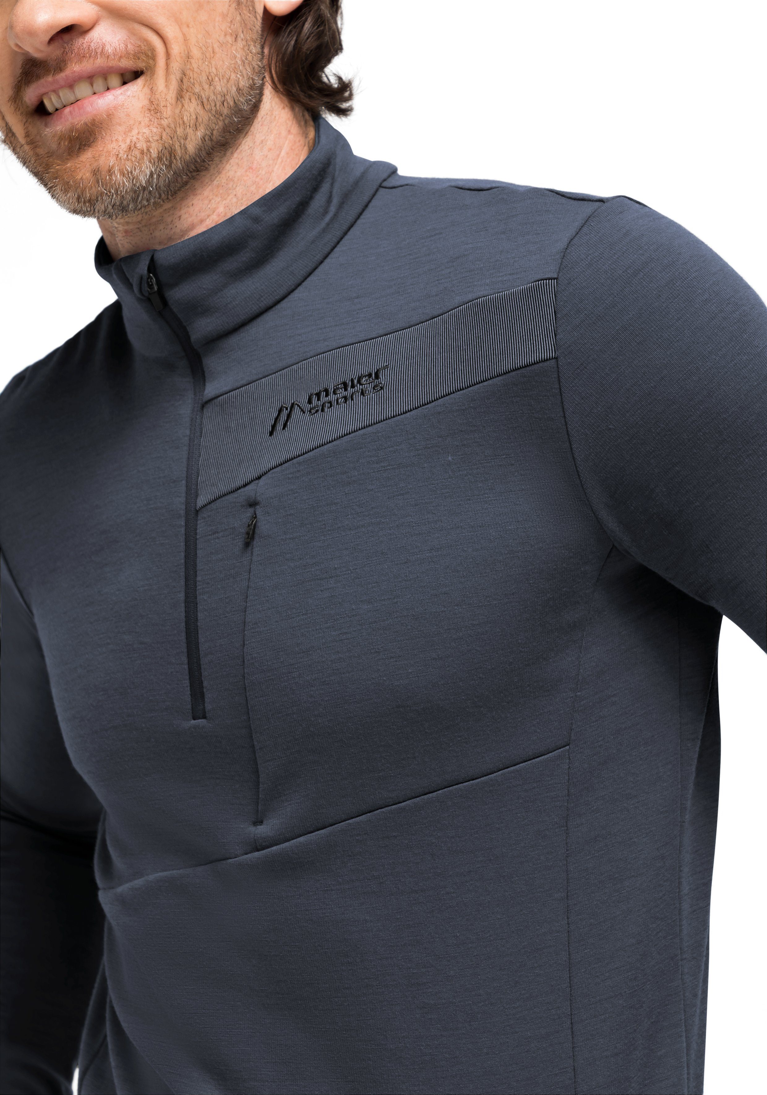 Maier Sports Functioneel shirt Skutvik HZ M functionele midlayer voor heren, hoge ademend vermogen