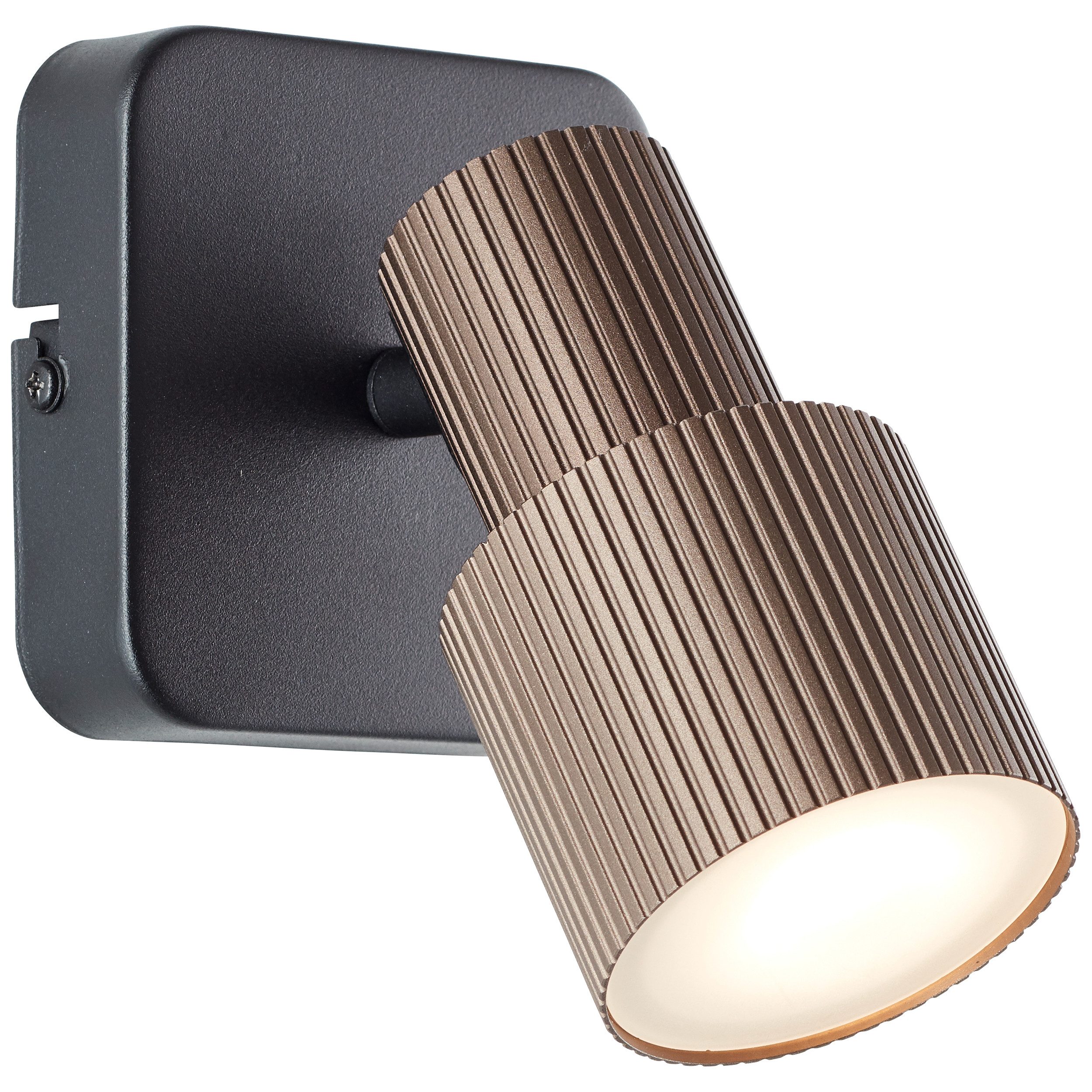 Brilliant Leuchten Wandlamp Cadiz 16,2 x 10 x 10 cm, incl. gu10, 350 lm, 3000 k, draaibaar, aluminium