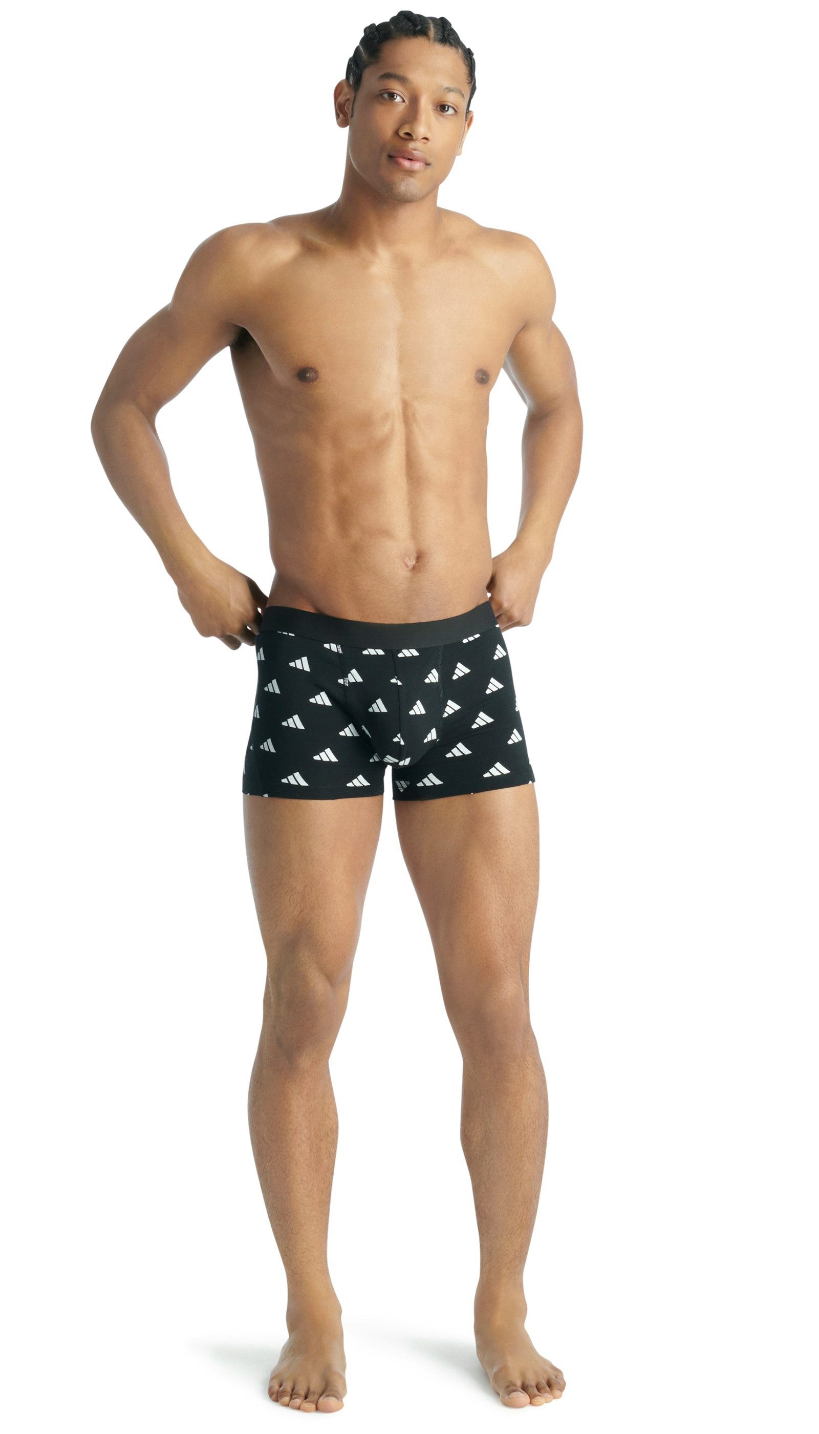 adidas Sportswear Trunk Active Flex Cotton met elastische logoband (Set van 3)