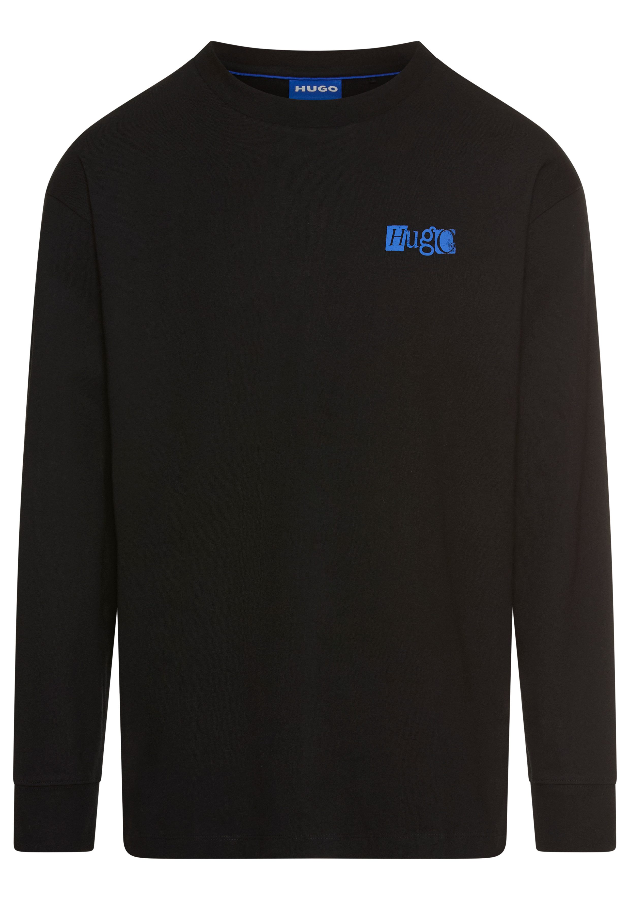 HUGO Blue Shirt met lange mouwen Nilcrew