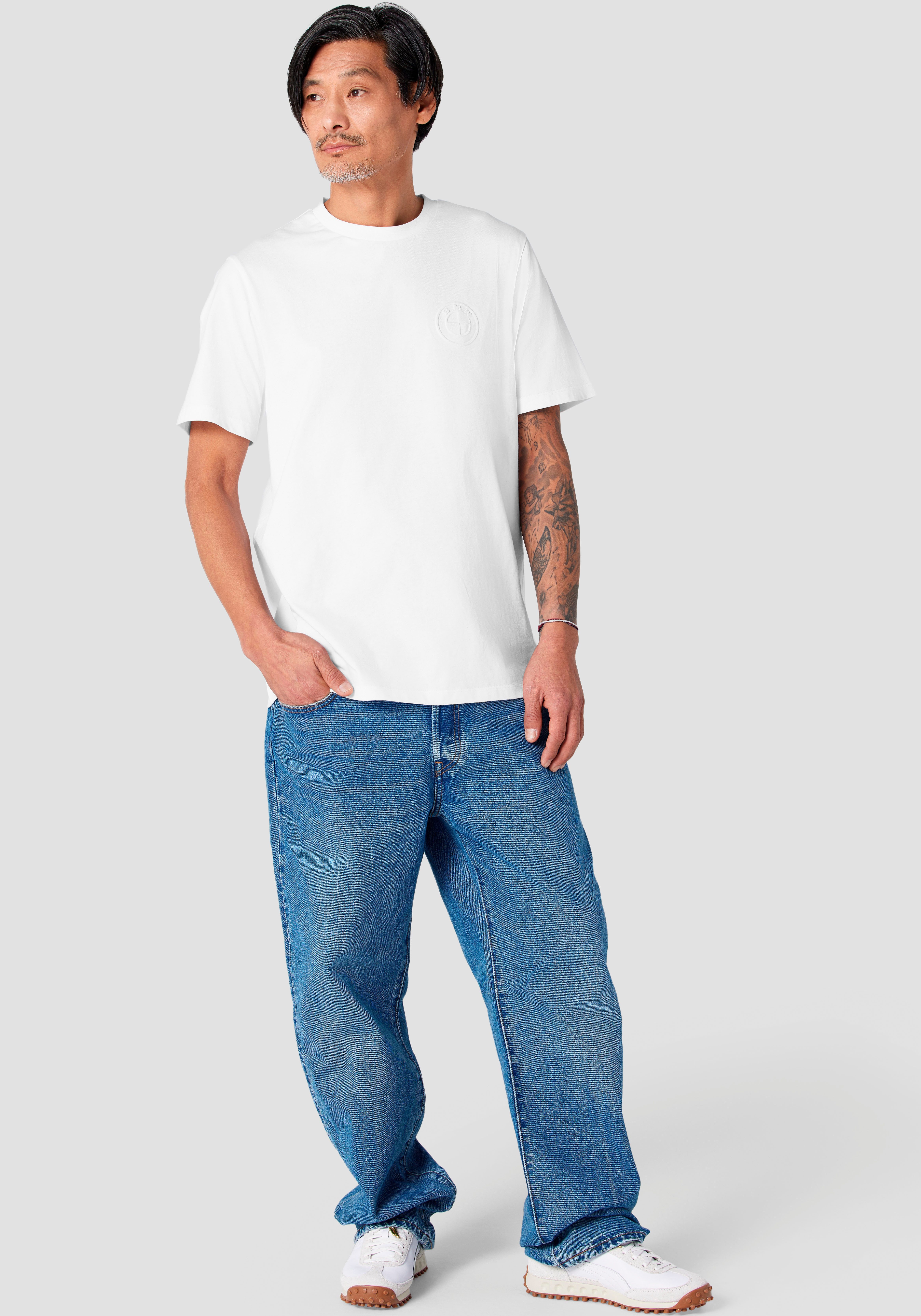 BMW Oversized shirt met logoborduring op borsthoogte