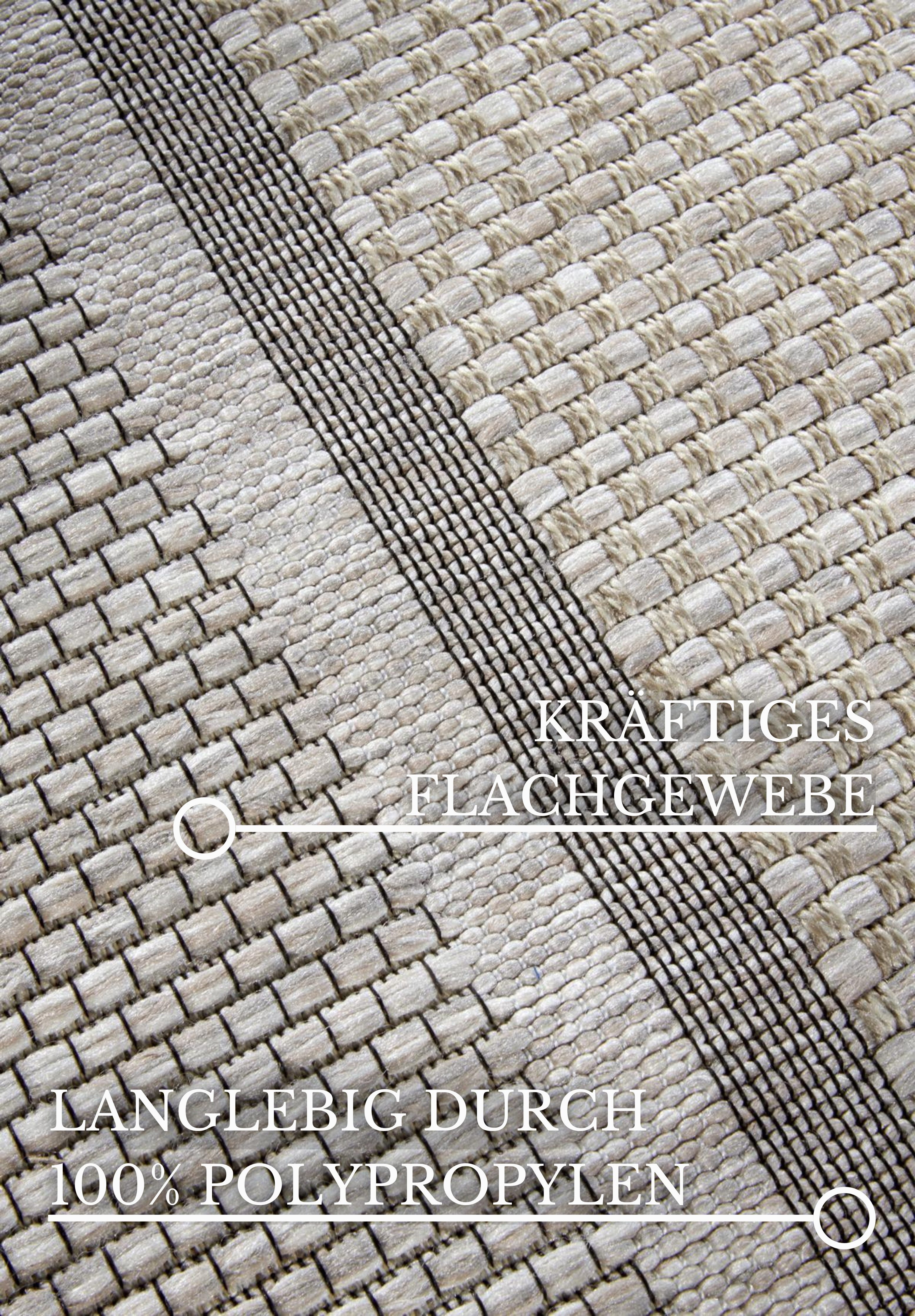 Villeroy & Boch Vloerkleed Luitwin In-& Outdoor, Vlakweefsel, weerbestendig, Terras, Balkon, natuurlijk, modern