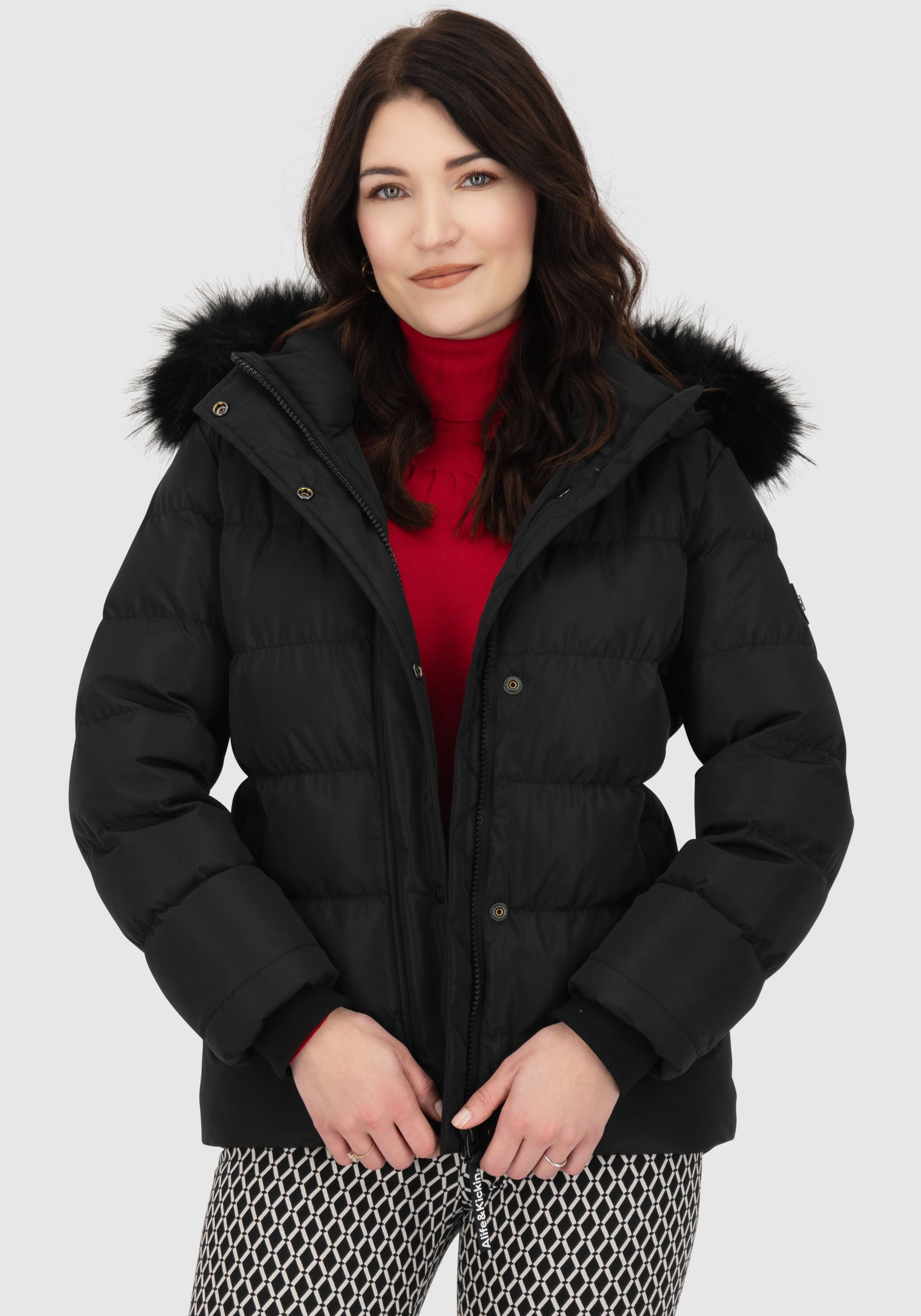 Alife & Kickin Gewatteerde jas SunndustAK A hoogwaardige winterjas met afneembare faux-bont