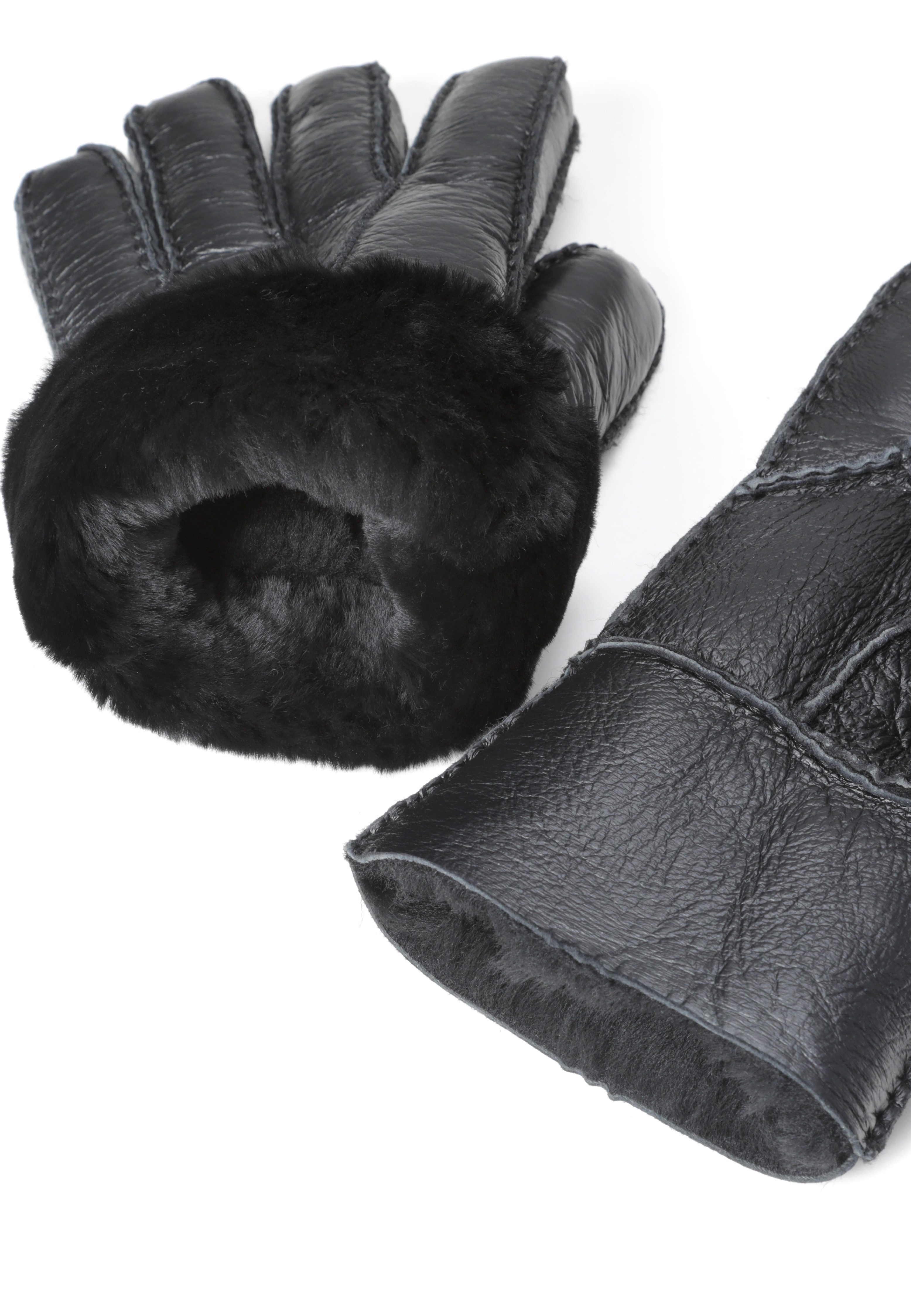 PEARLWOOD Leren handschoenen Bell warm gevoerd, hogere schacht (1 paar)