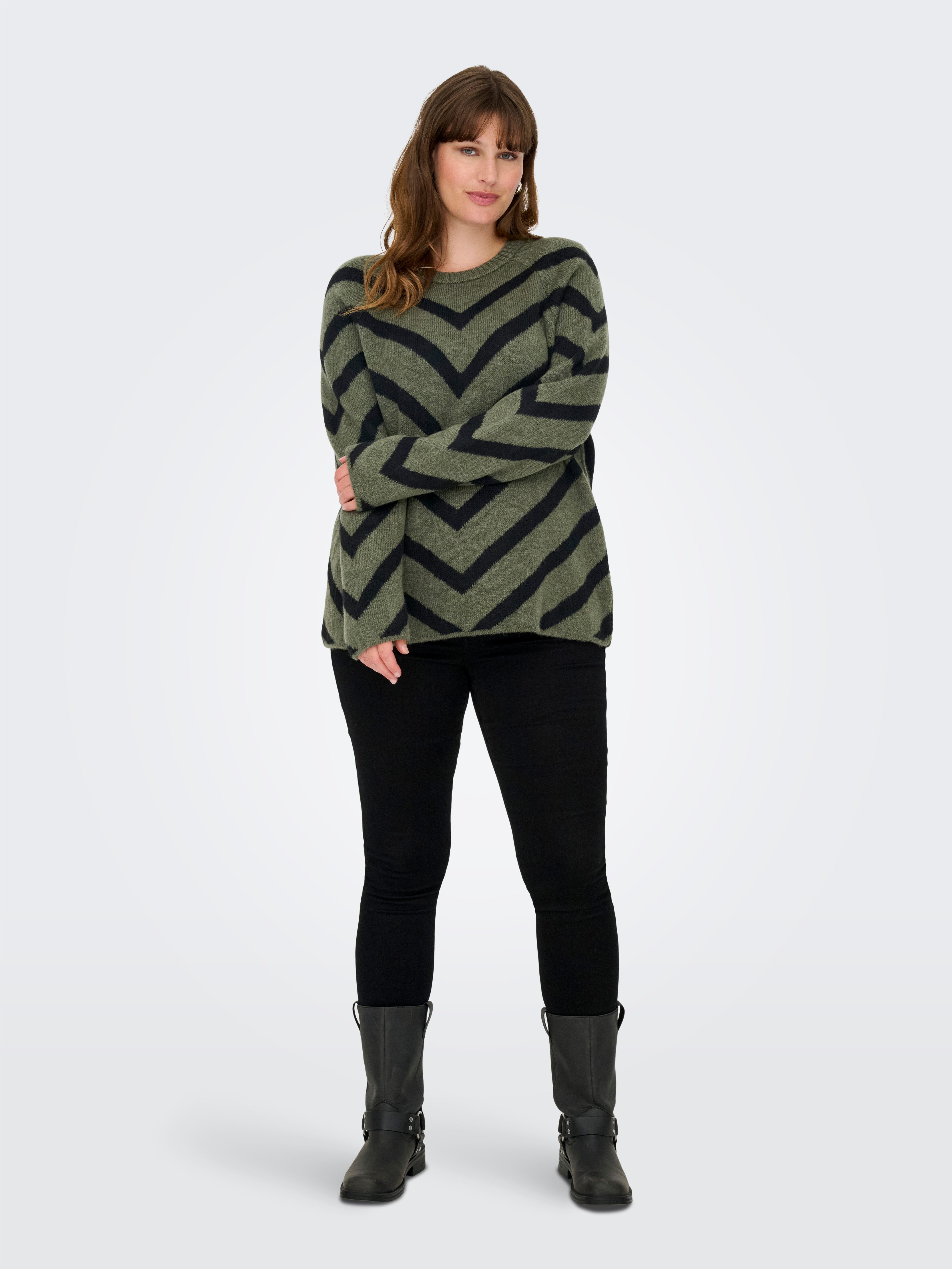 ONLY CARMAKOMA Gebreide trui CARELIZA L/S PULLOVER KNT NOOS