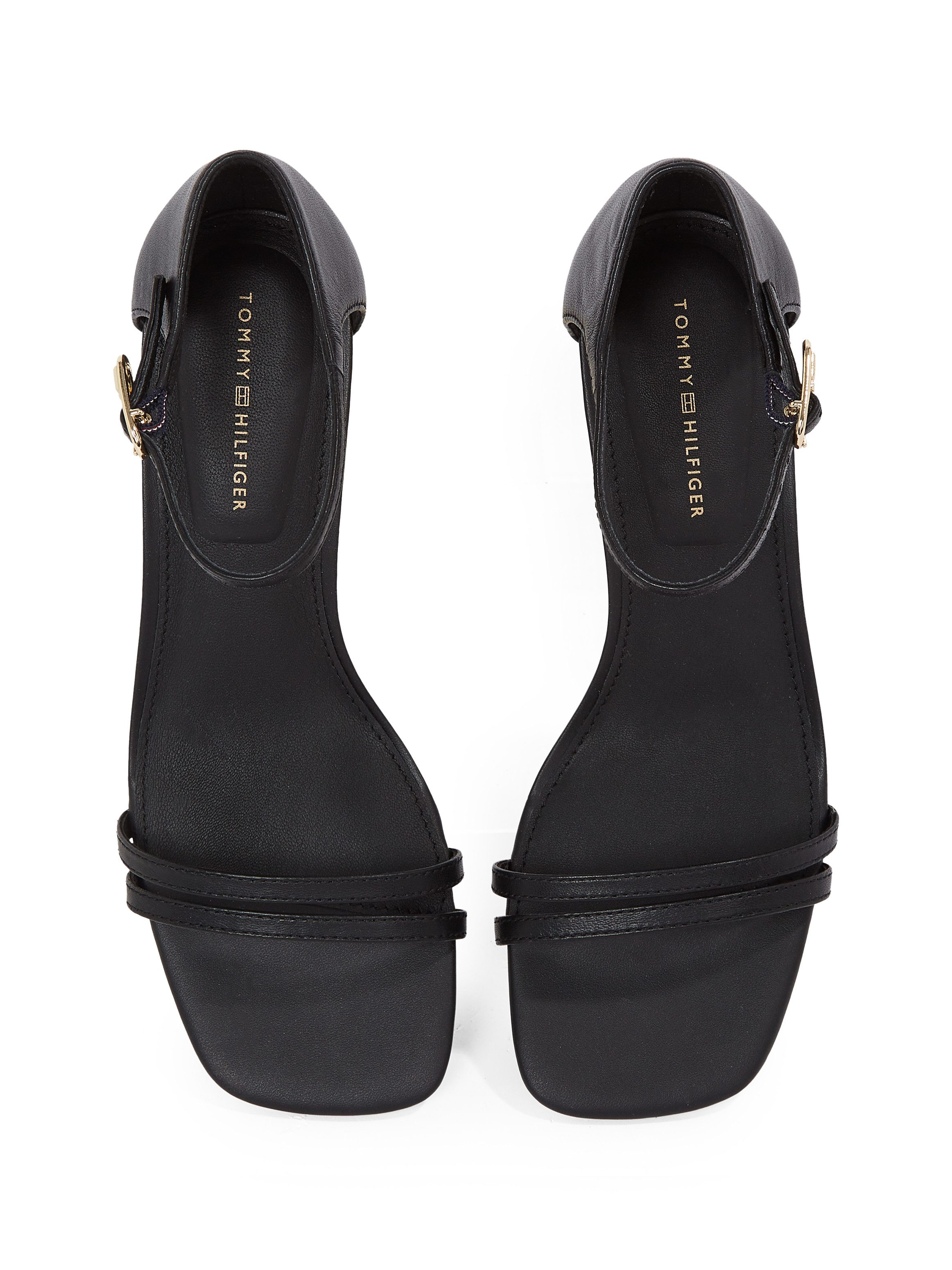 Tommy Hilfiger Highheel sandaaltjes KITTEN HEEL SANDAL LEATHER stilettohak, partyschoen, avondschoen, verstelbare enkelriem