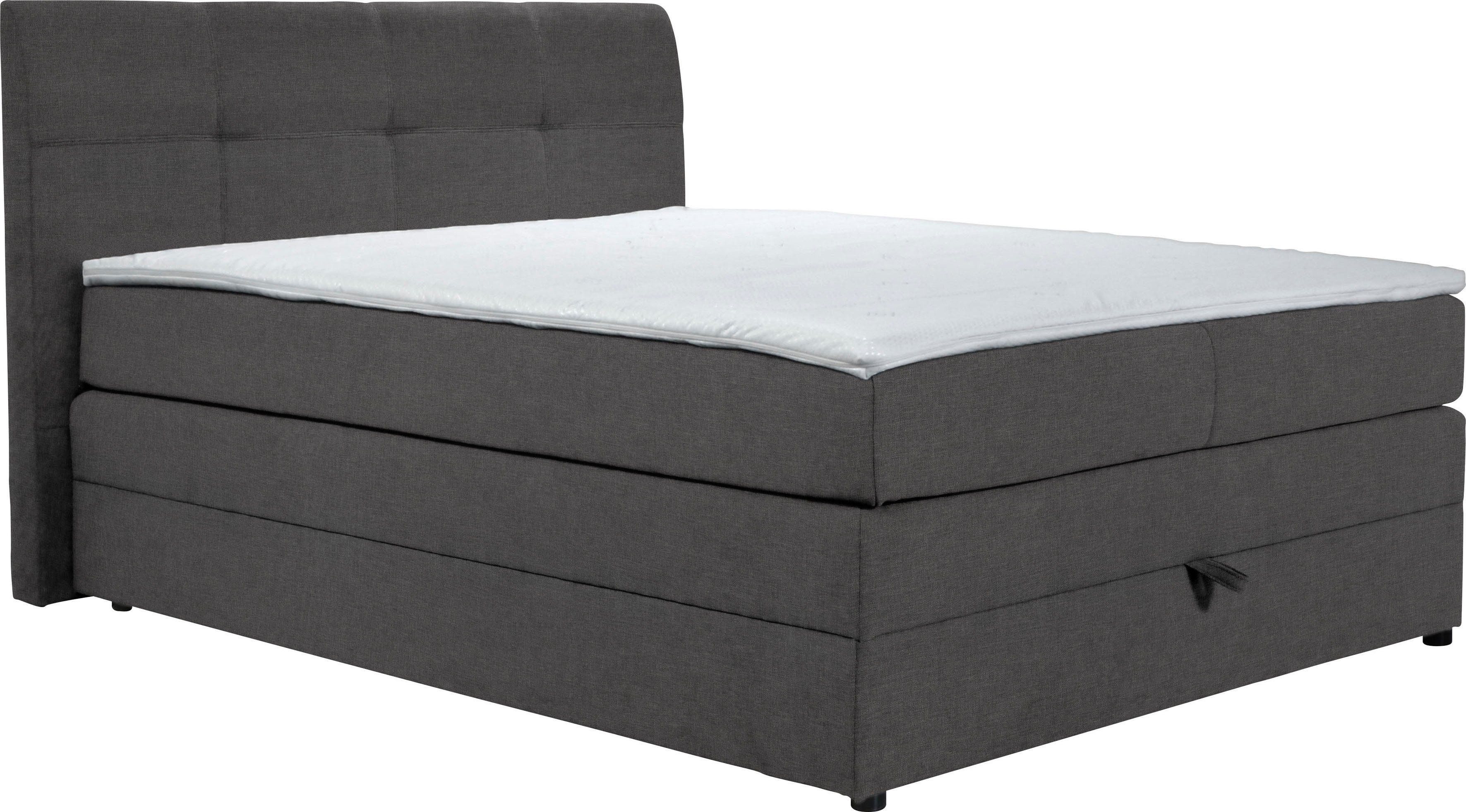 Home affaire Boxspring Finja bijzonder comfortabele lighoogte, met praktische bedkist (4-delig)