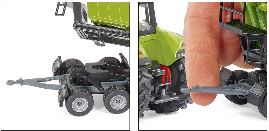 Siku Speelgoed-tractor SIKU Farmer, Claas Axion 850 met Dolly en kiepauto (1949)