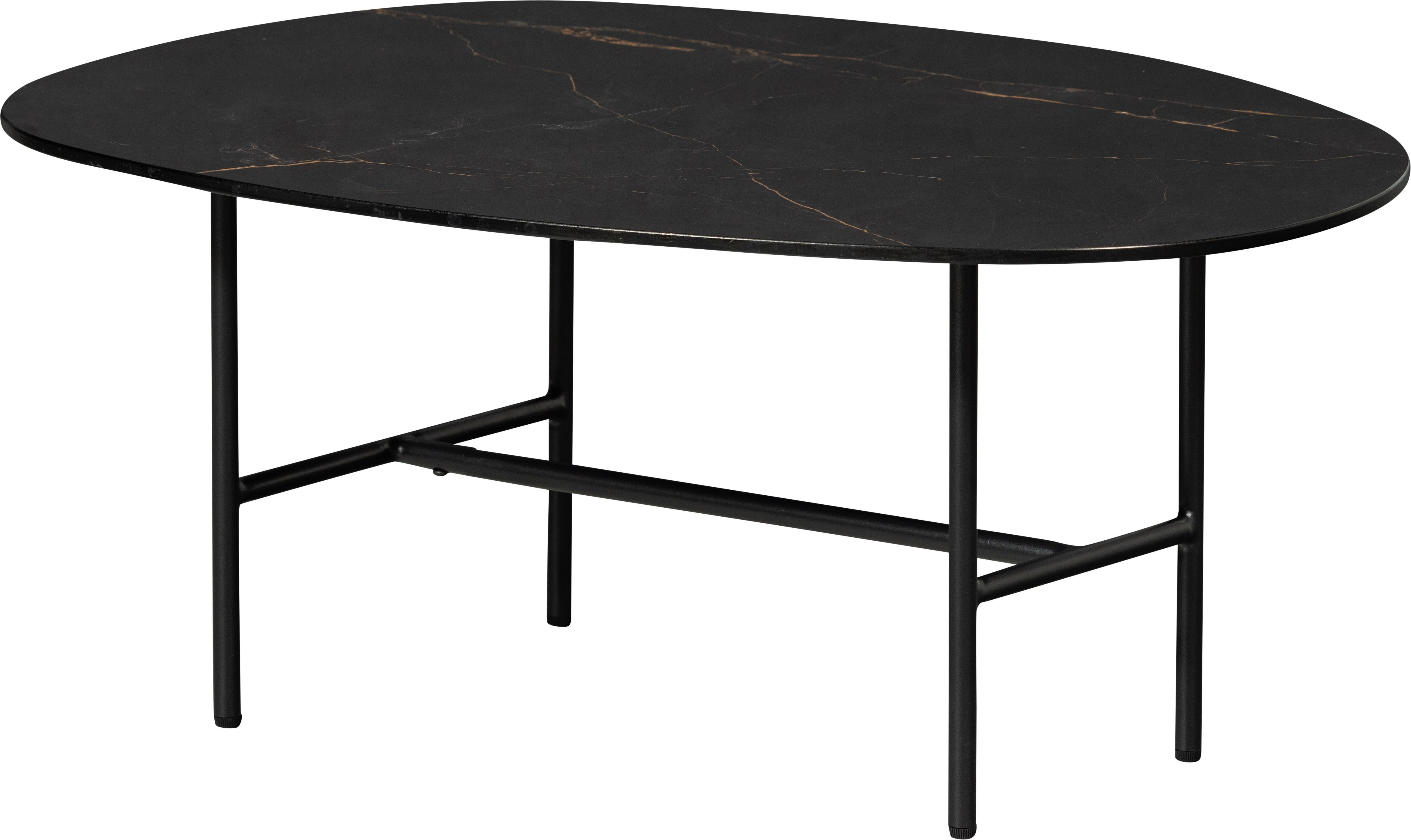 WOOOD Salontafel Vajen met tafelblad in marmerlook, slank metalen frame