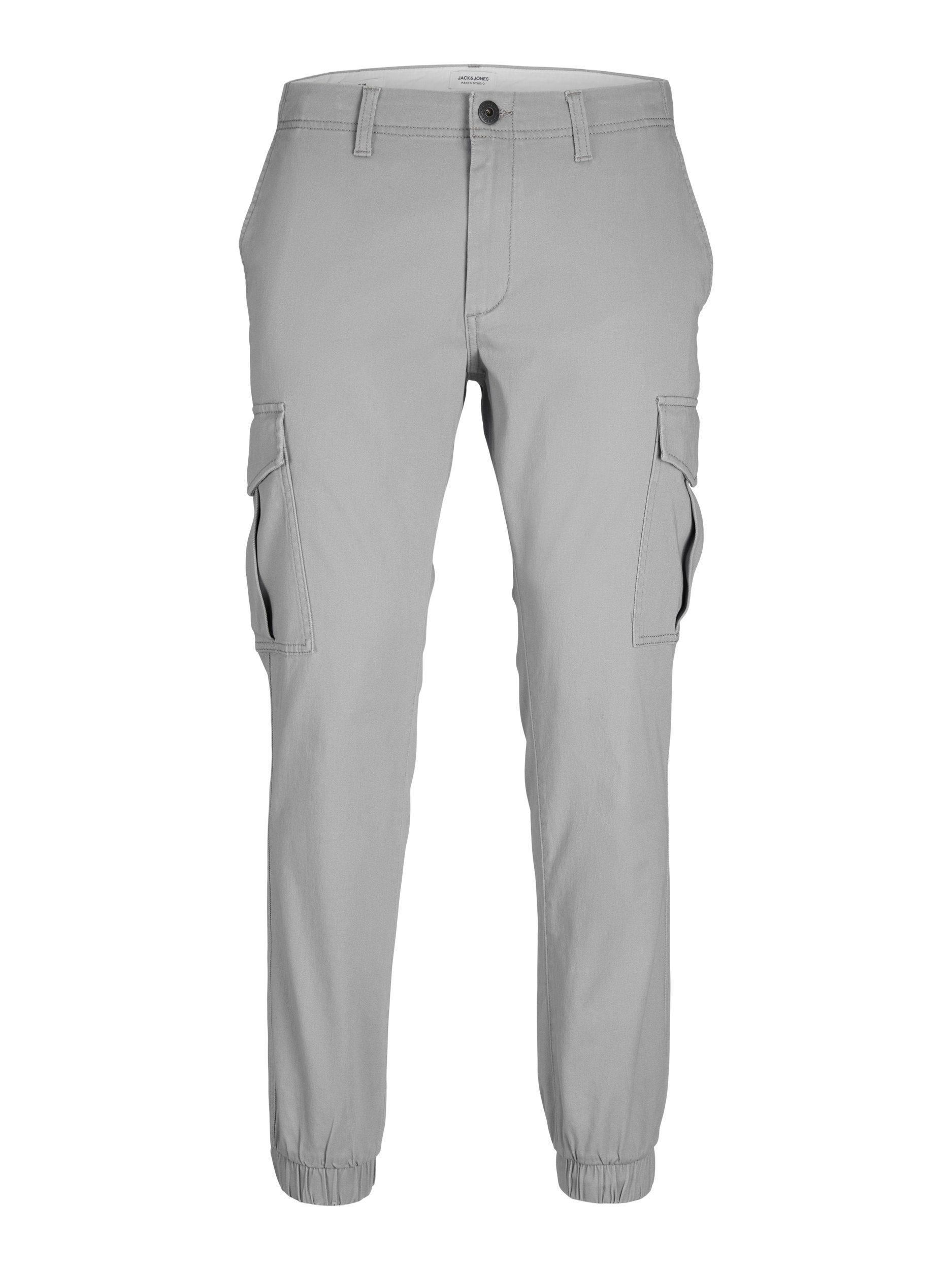 Jack & Jones Cargobroek JPSTMARCO JJJOE CUFFED heren cargobroeken maat 33 grijs
