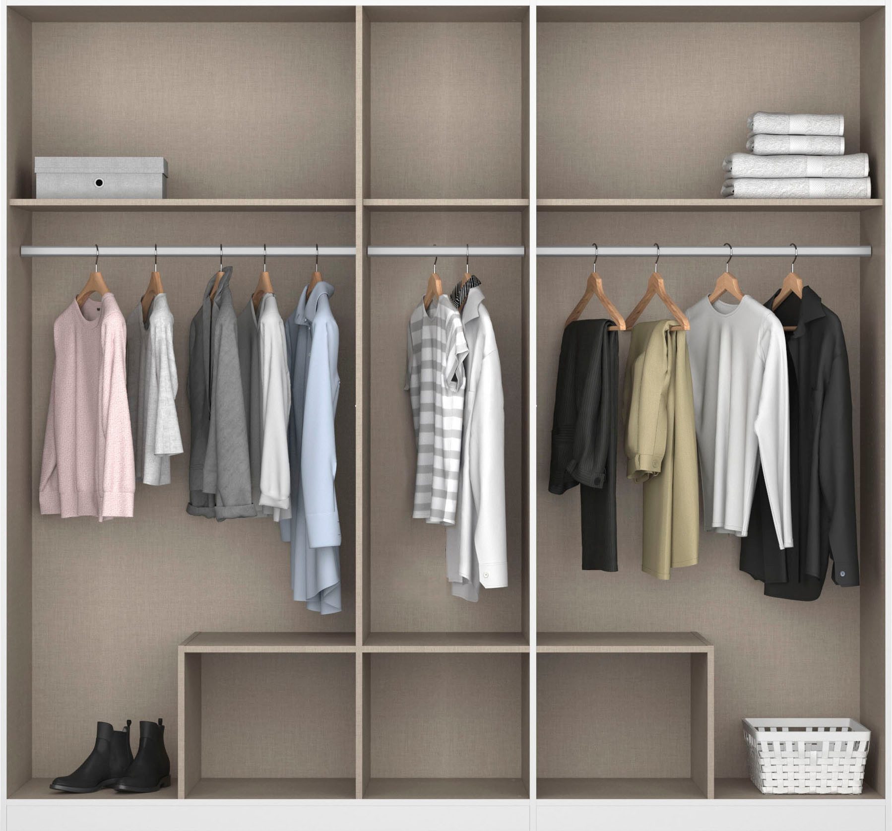 rauch Slaapkamerserie Compleet slaapkamer slaapkamer BURANO met kast in 3 breedtes(set)