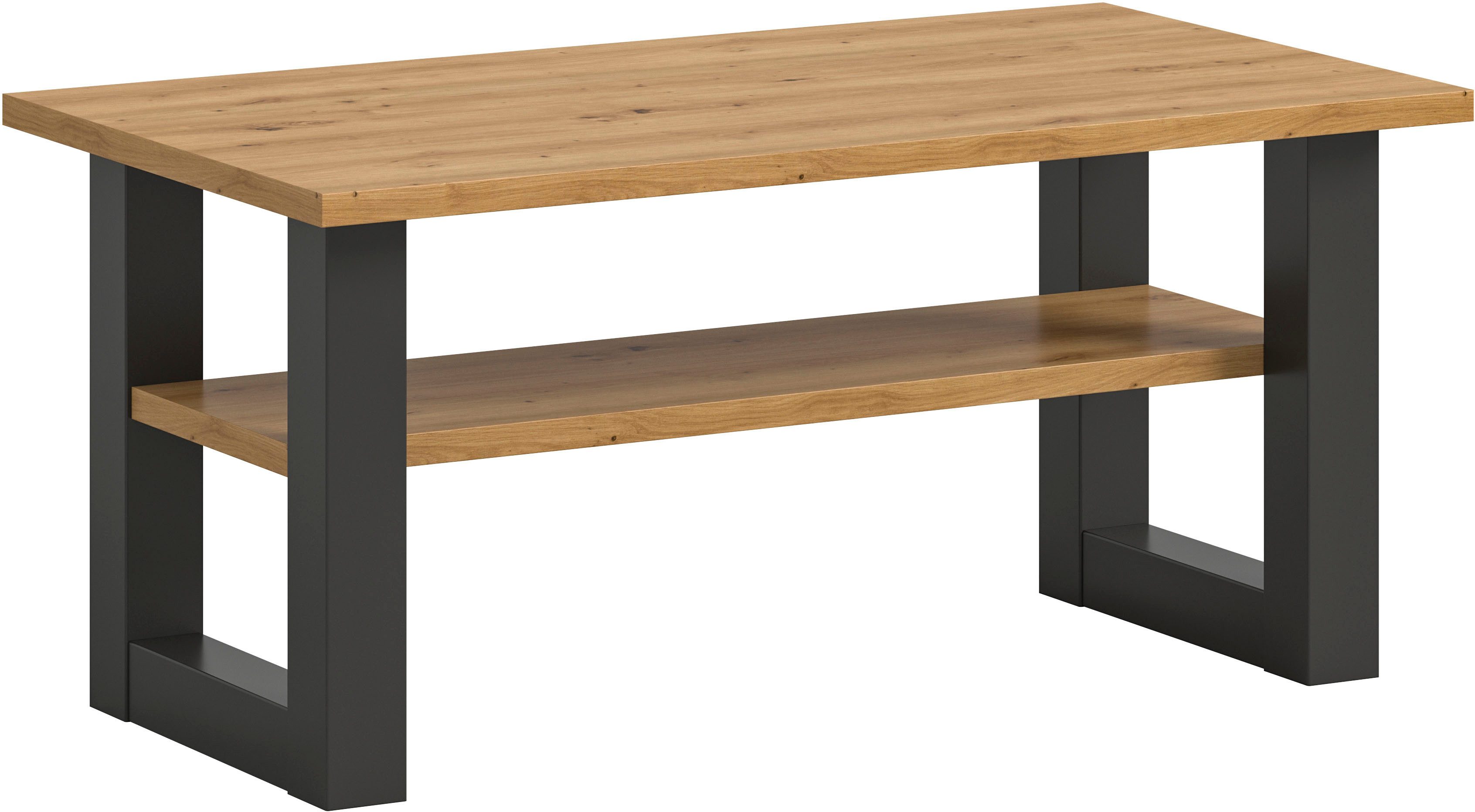 INOSIGN Salontafel Rail, breedte 90 cm, met onderblad, inclusief sledeframe salontafels bruin