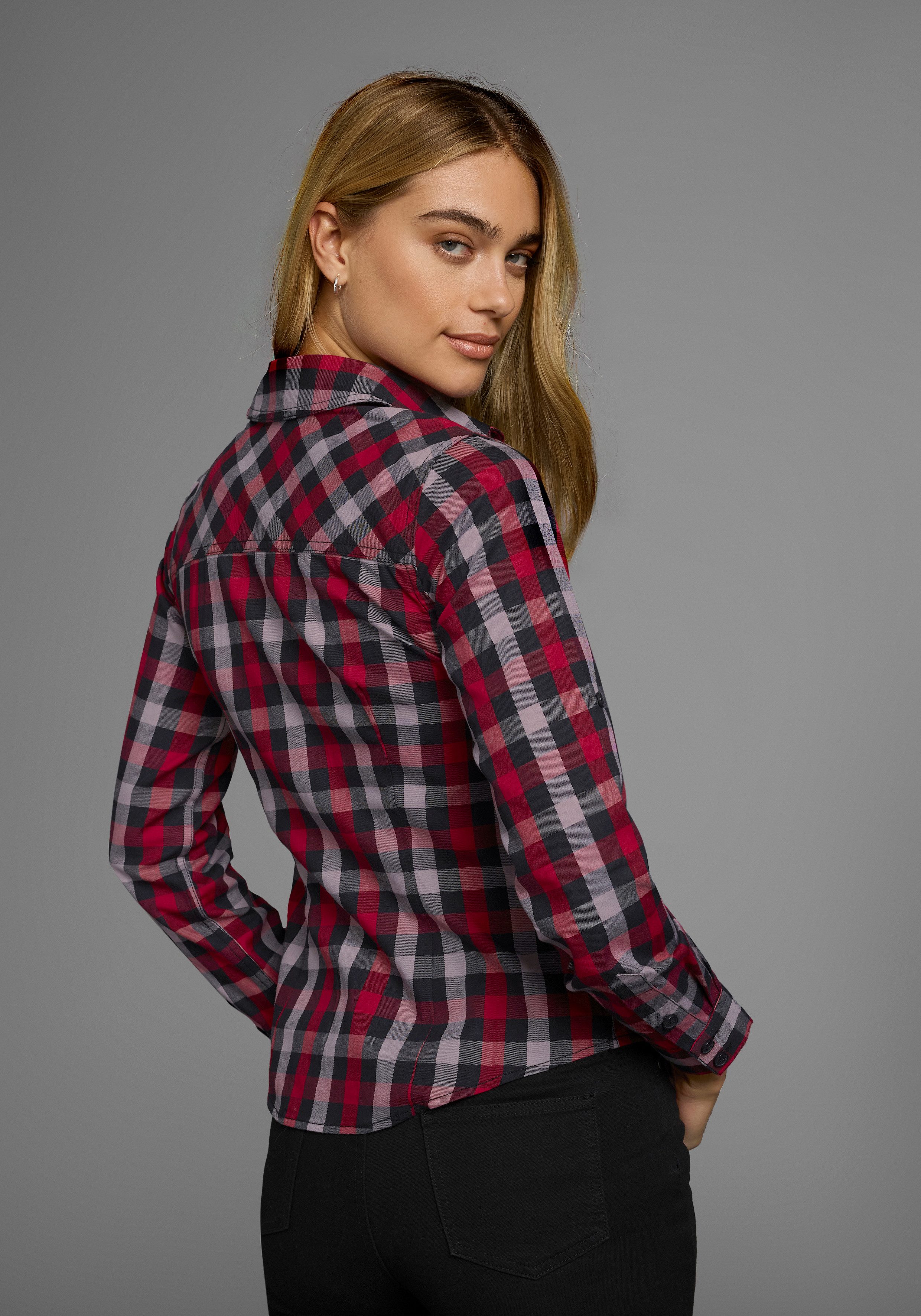 Arizona Geruite blouse Casual houthakkers-look