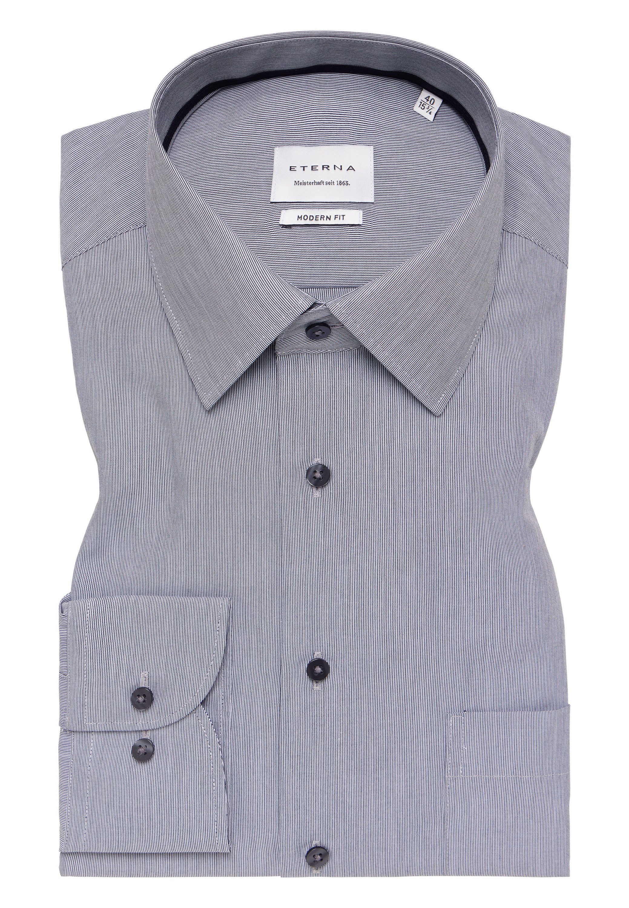 Eterna Overhemd met lange mouwen MODERN FIT NON IRON (strijkvrij)