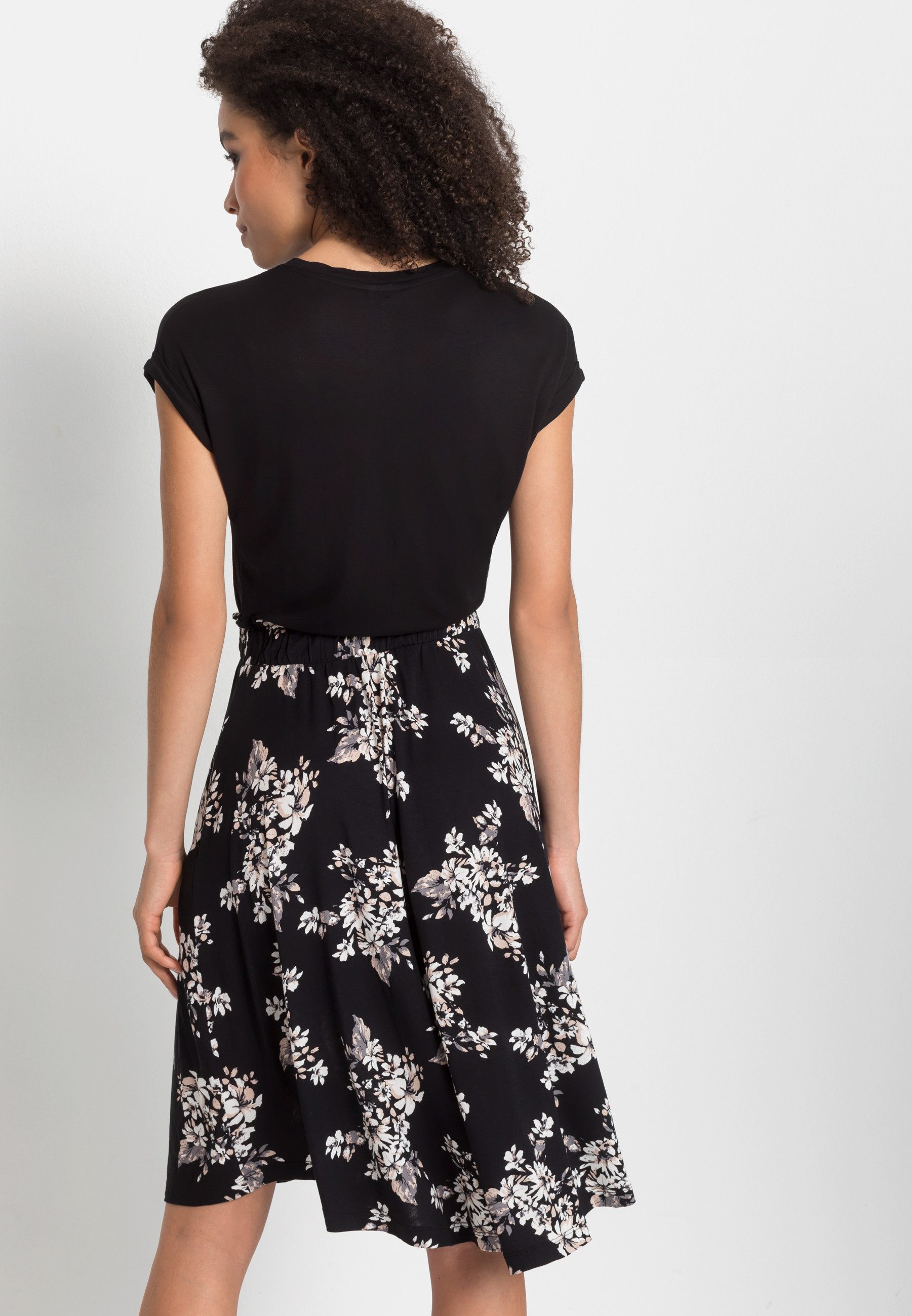 Lascana Jerseyjurk met paperbag-band