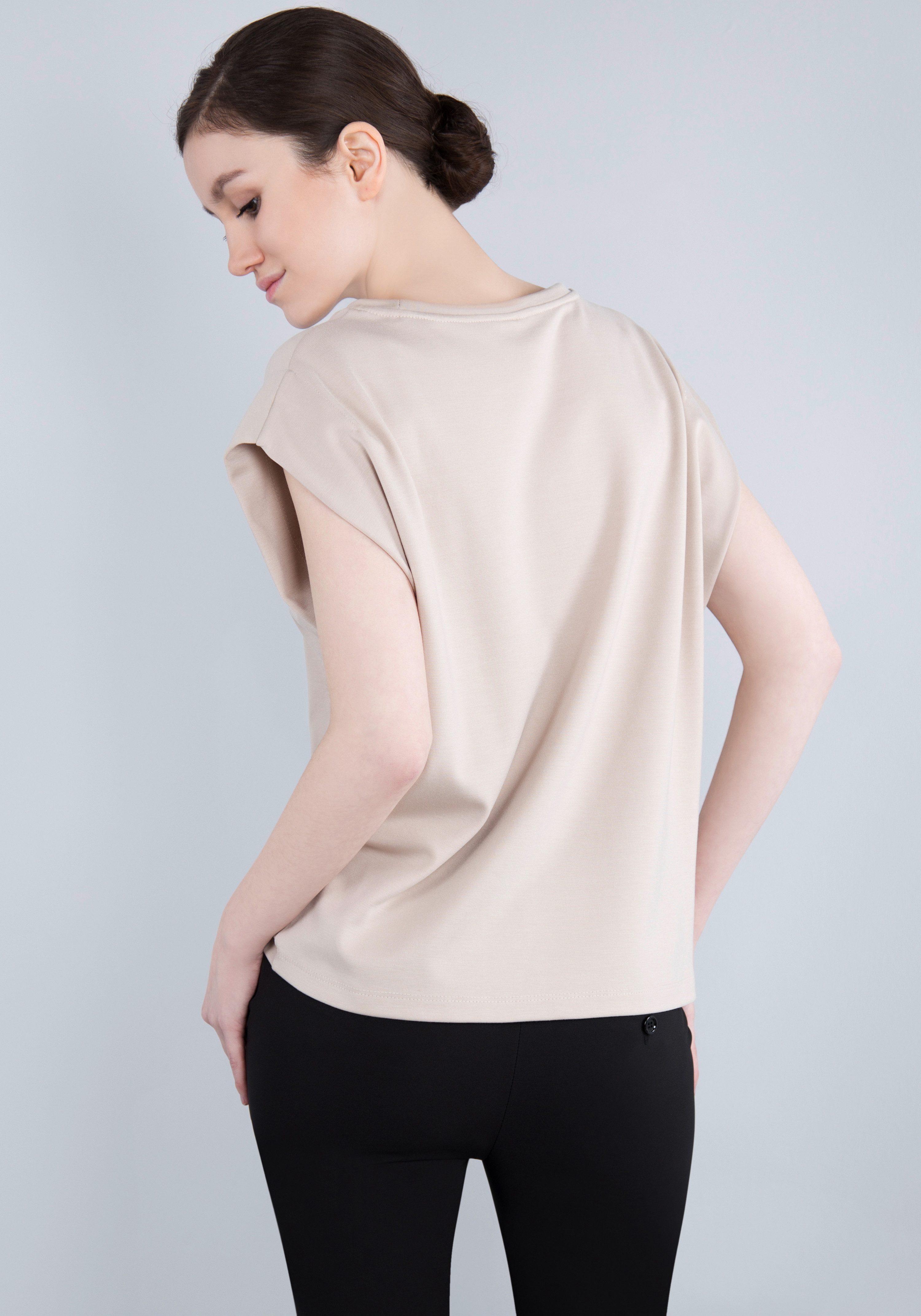 IMPERIAL T-shirt Mouwloos "Punto Milano" shirt met omgeslagen armsgaten