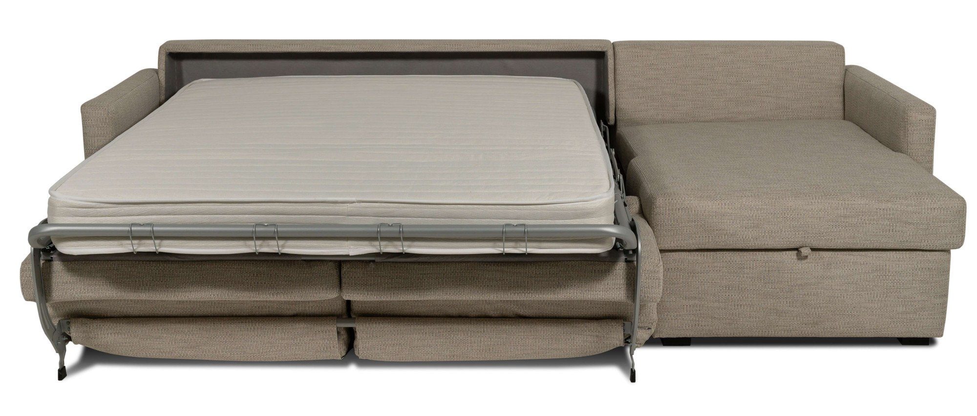 Places of Style Slaapbank GOLDPOINT hoekbank 264 cm, ligoppervlak (140/200 cm), L-vorm, Slaapfunctie, Bonell-binnenveringsmatras en volwaardige bedfunctie