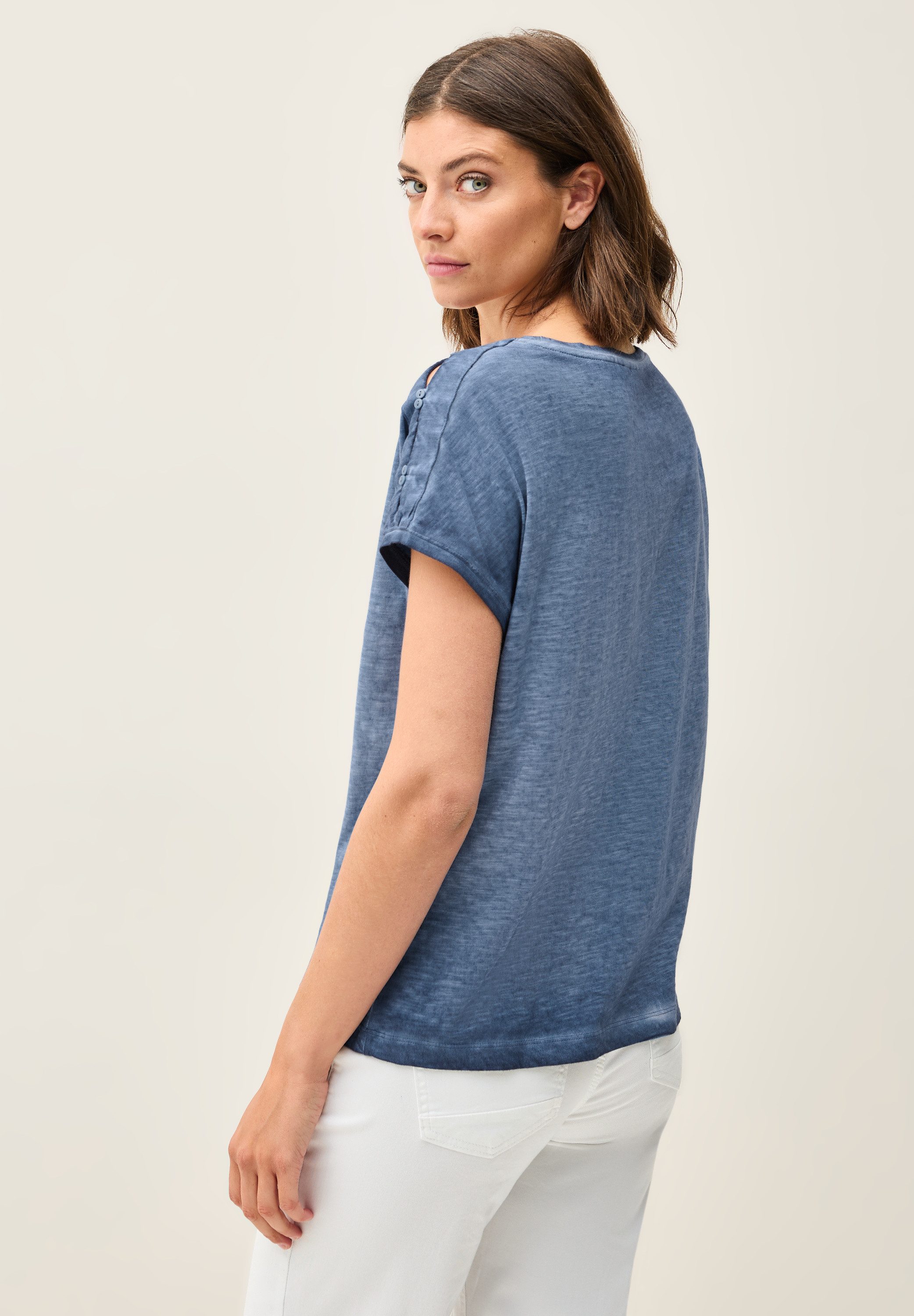 Cecil T-shirt met knoopdetail