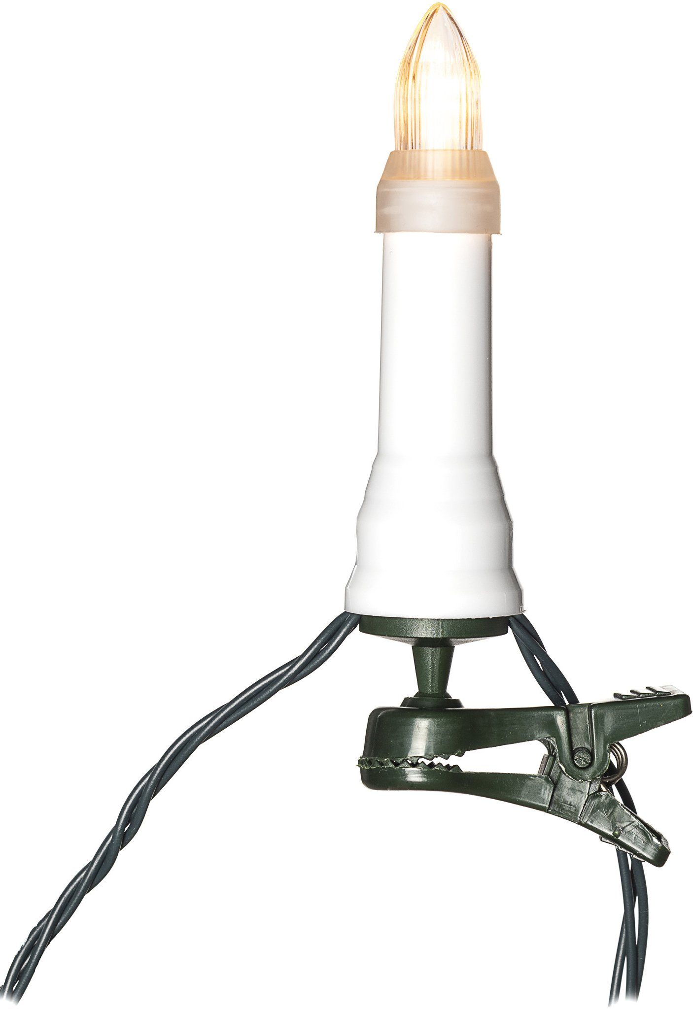 KONSTSMIDE Led-kerstboomkaarsen Kerstversiering buiten, kerstversiering Topperen, One String, 25 fonkelende amberkleurige dioden kerstboomverlichting