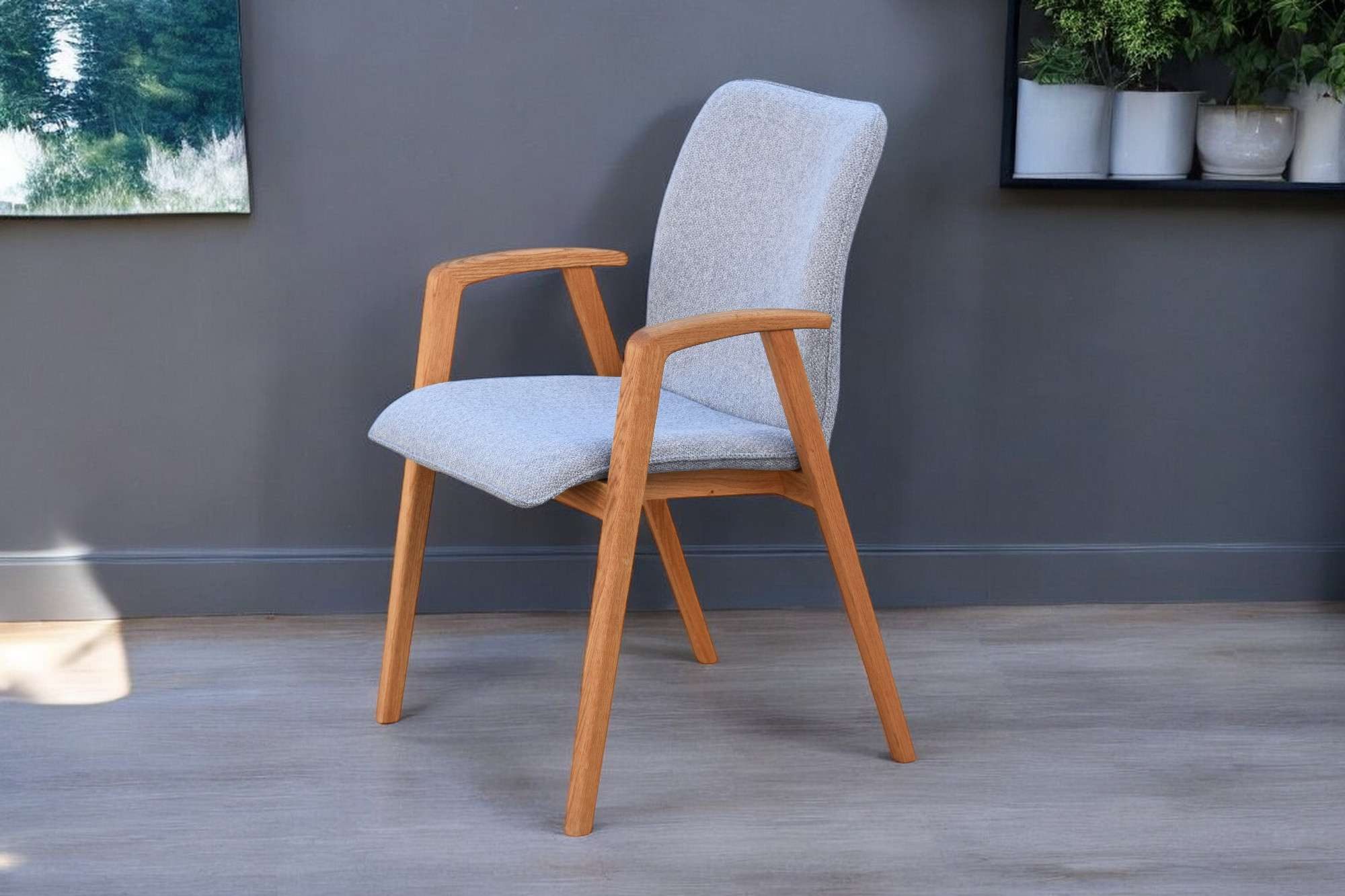 Home affaire Stoel met armleuningen Loreen eetkamerstoel, beklede stoel, designstoel met massief frame, hoogwaardig afgewerkt, armleuningen, stijlvol, comfortabel (set, 2 stuks)