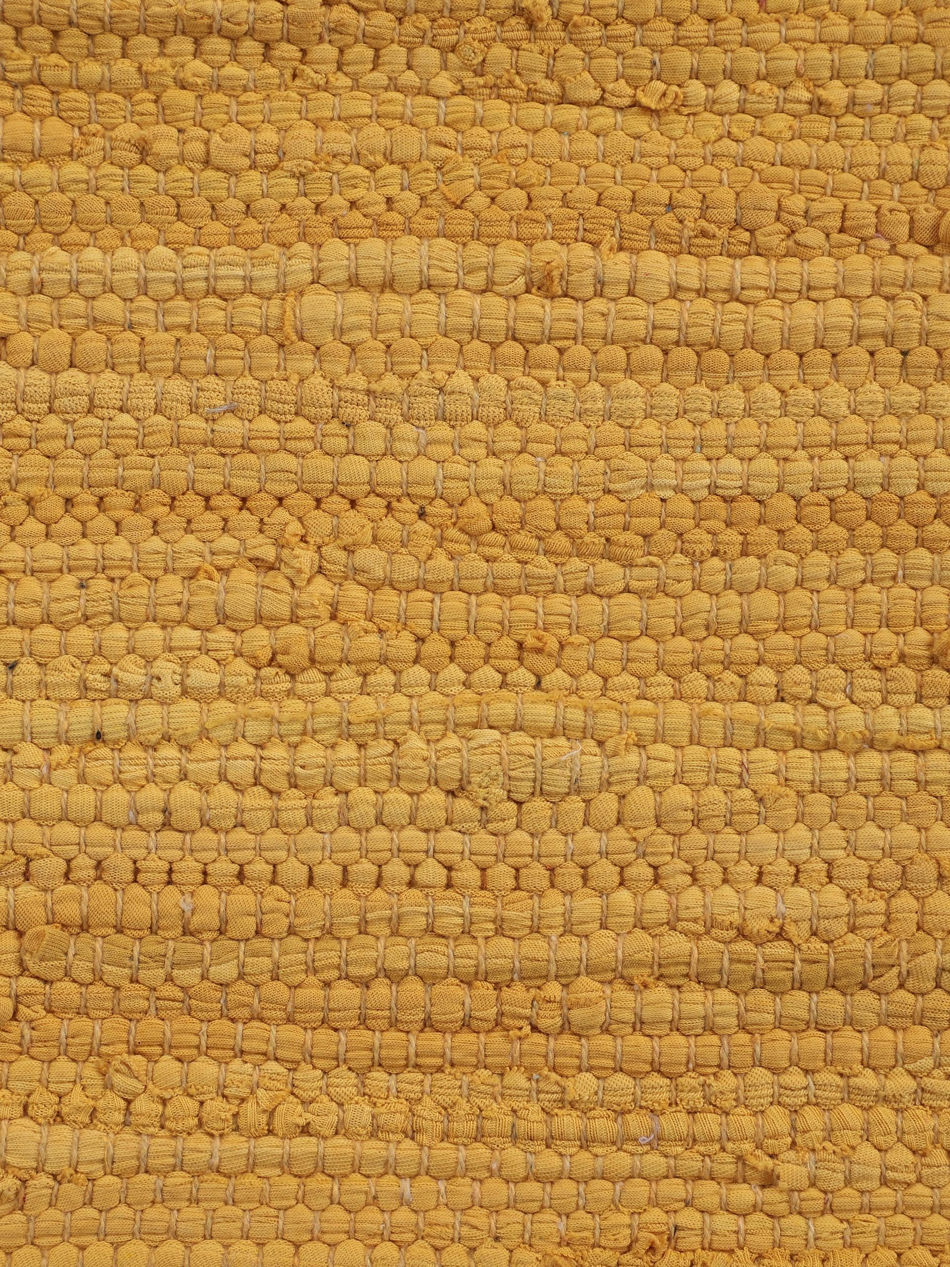 carpetfine Vloerkleed Kelim Chindi uni Tweezijdig te gebruiken kleed, puur katoen, met de hand geweven, unikleuren, met franje