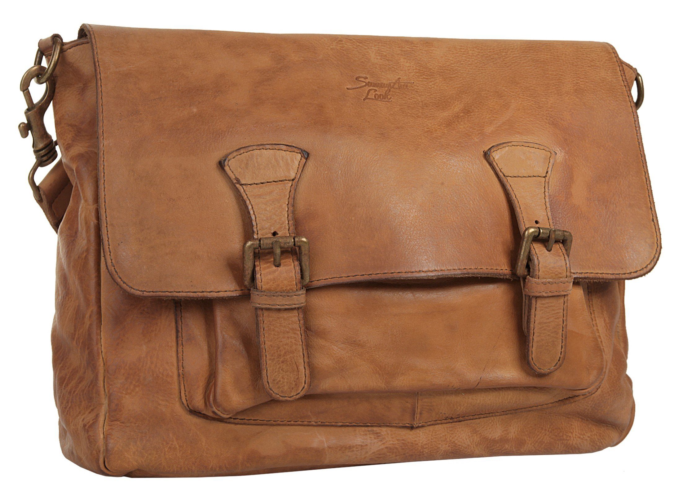 Samantha Look Schoudertas Tas echt leer, made in italy