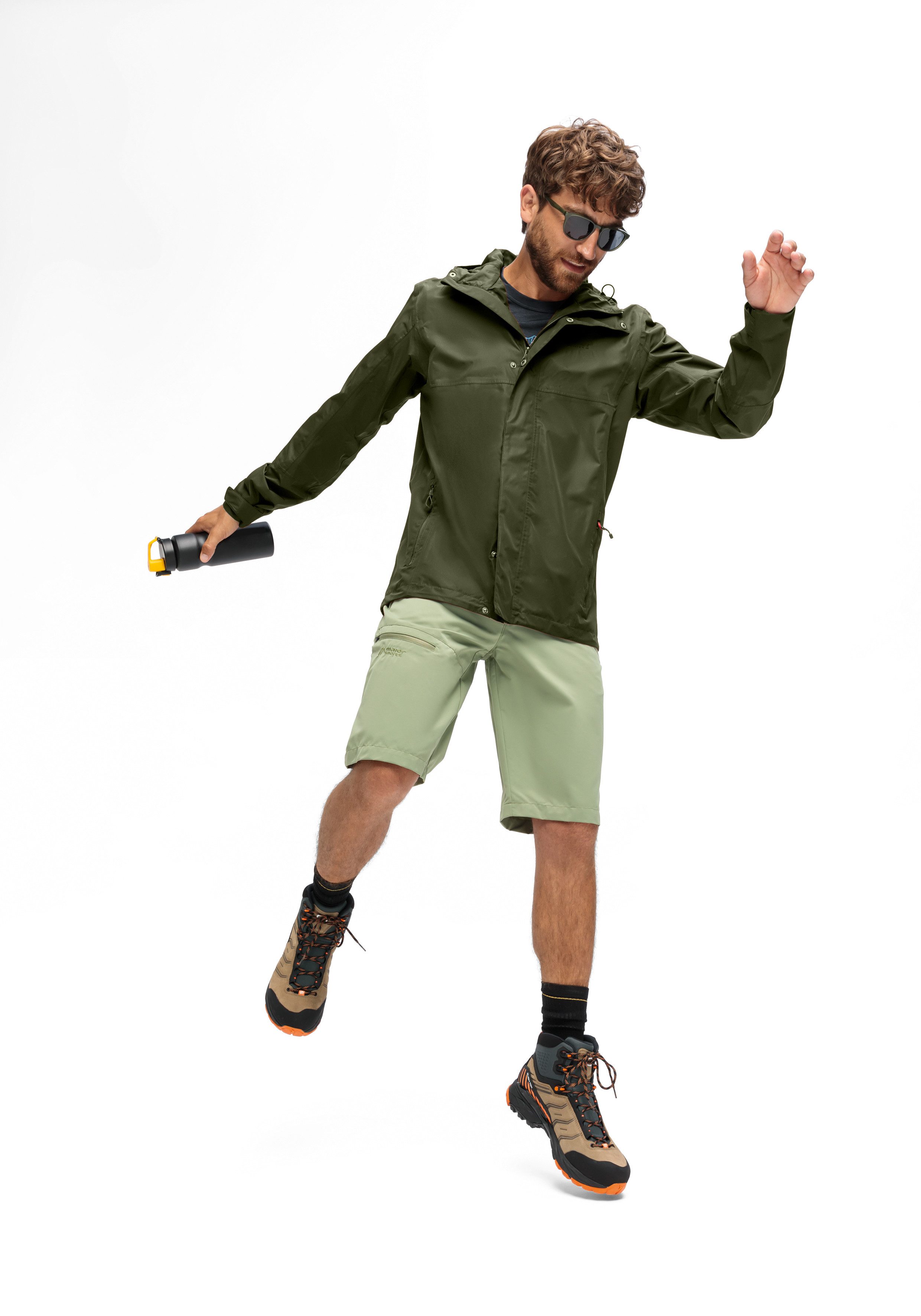 Maier Sports Outdoorjack Abbenstein M Heren jacke waterdicht, functionele jas met 2 buitenzakken + binnenzak