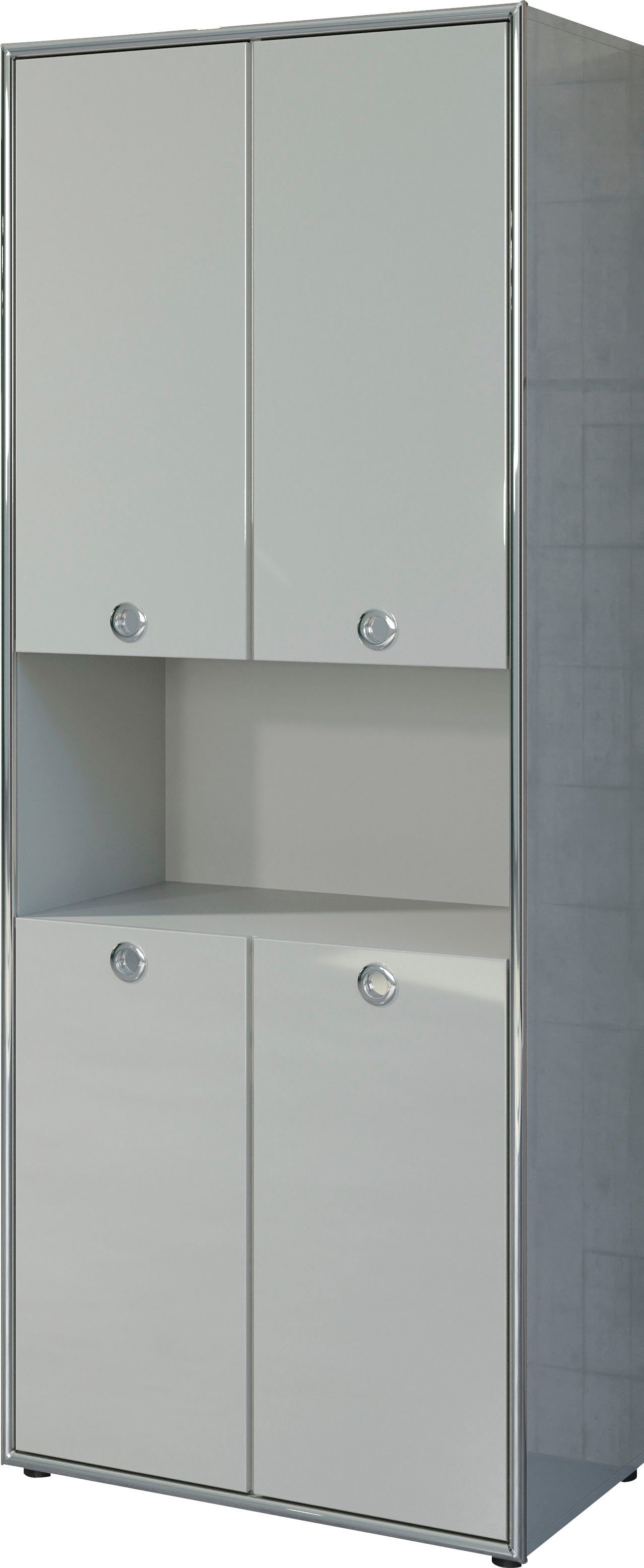 Places of Style Archiefkast Imperia Hoogglanslook met elegante chroomomranding - Made in Italy