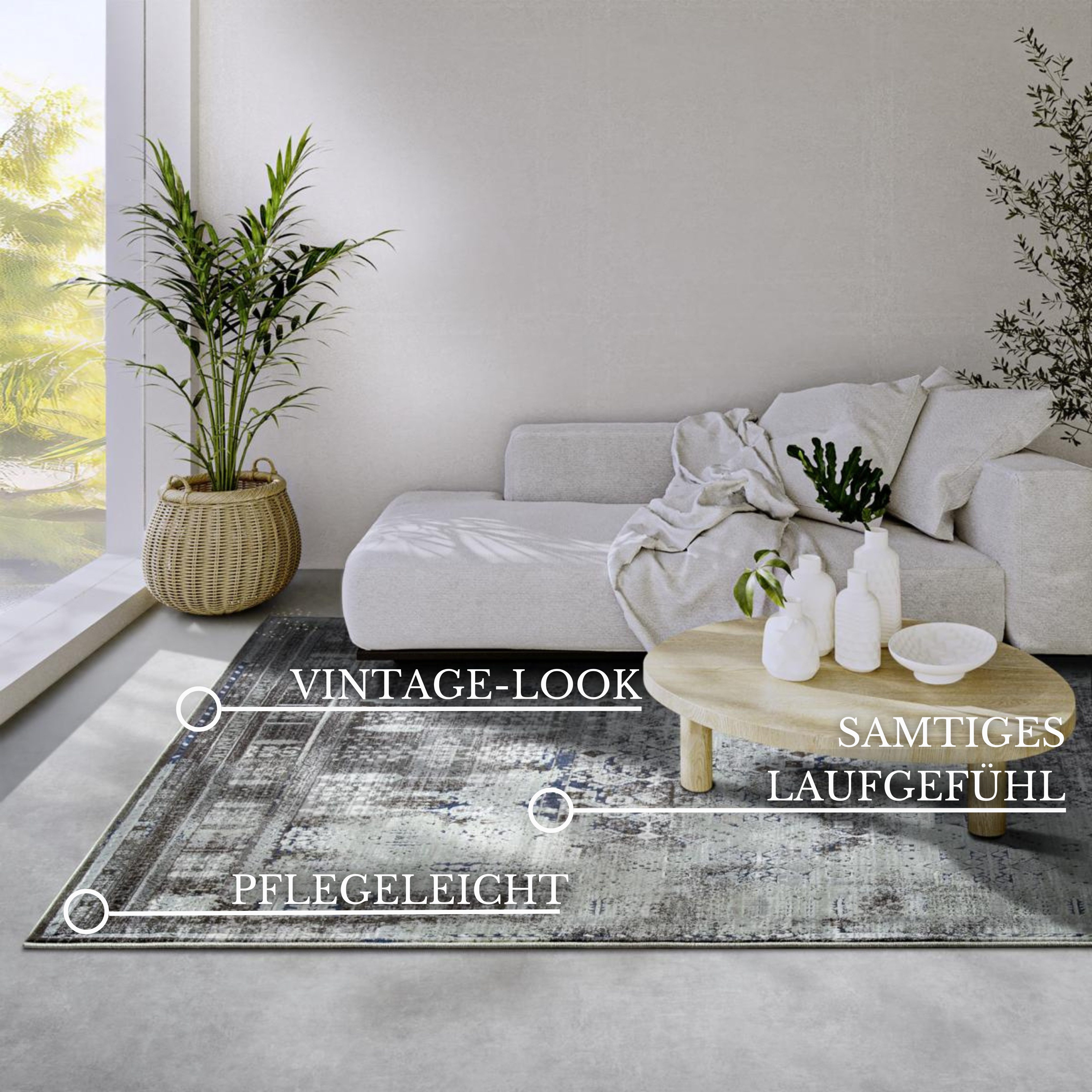 Villeroy & Boch Vloerkleed Agnes Orient, vintage, woonkamer, slaapkamer, klassiek, floraal, gang